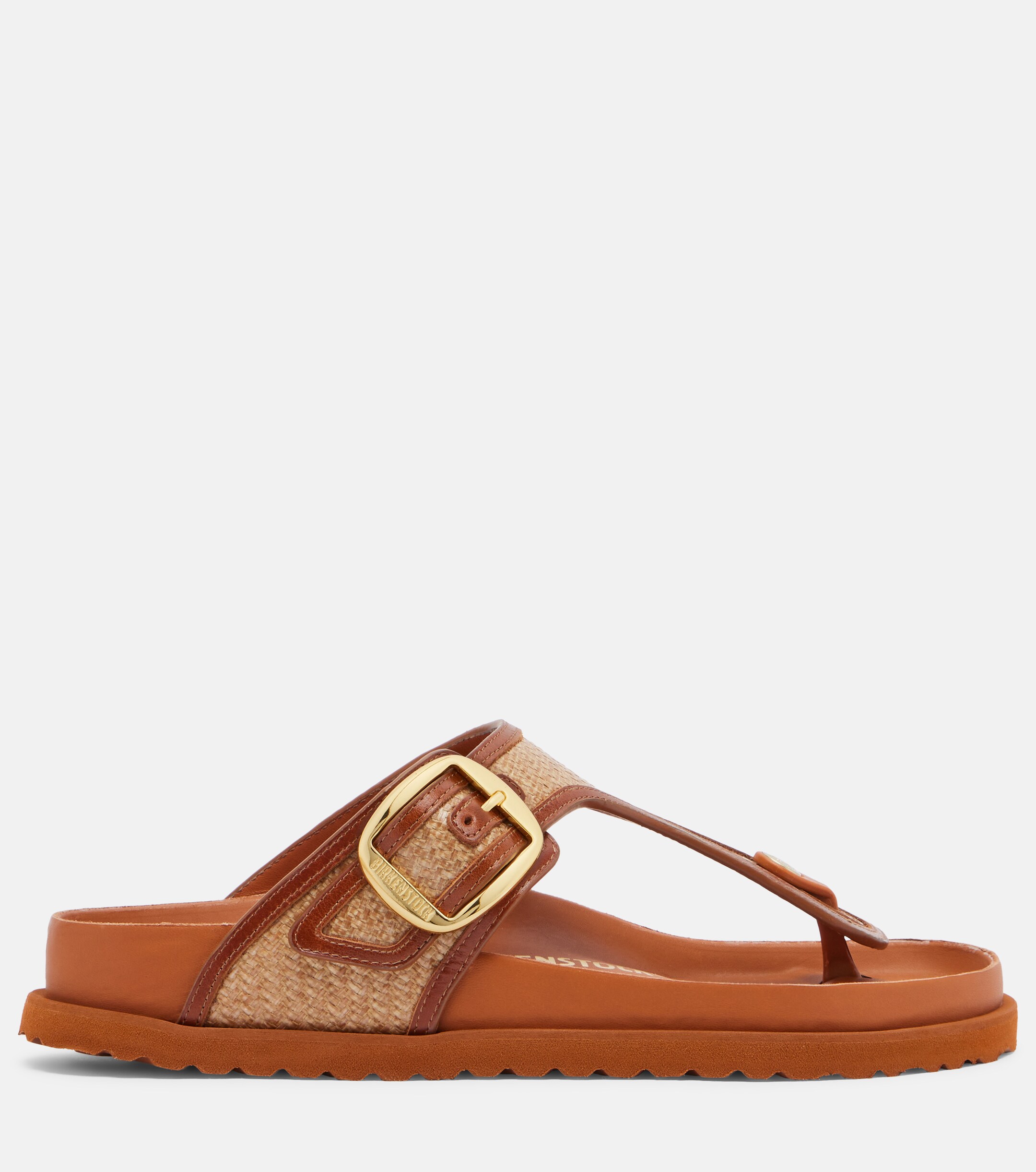 Birkenstock 1774 Birkenstock 1774 Gizeh leather-trimmed woven thong sandals