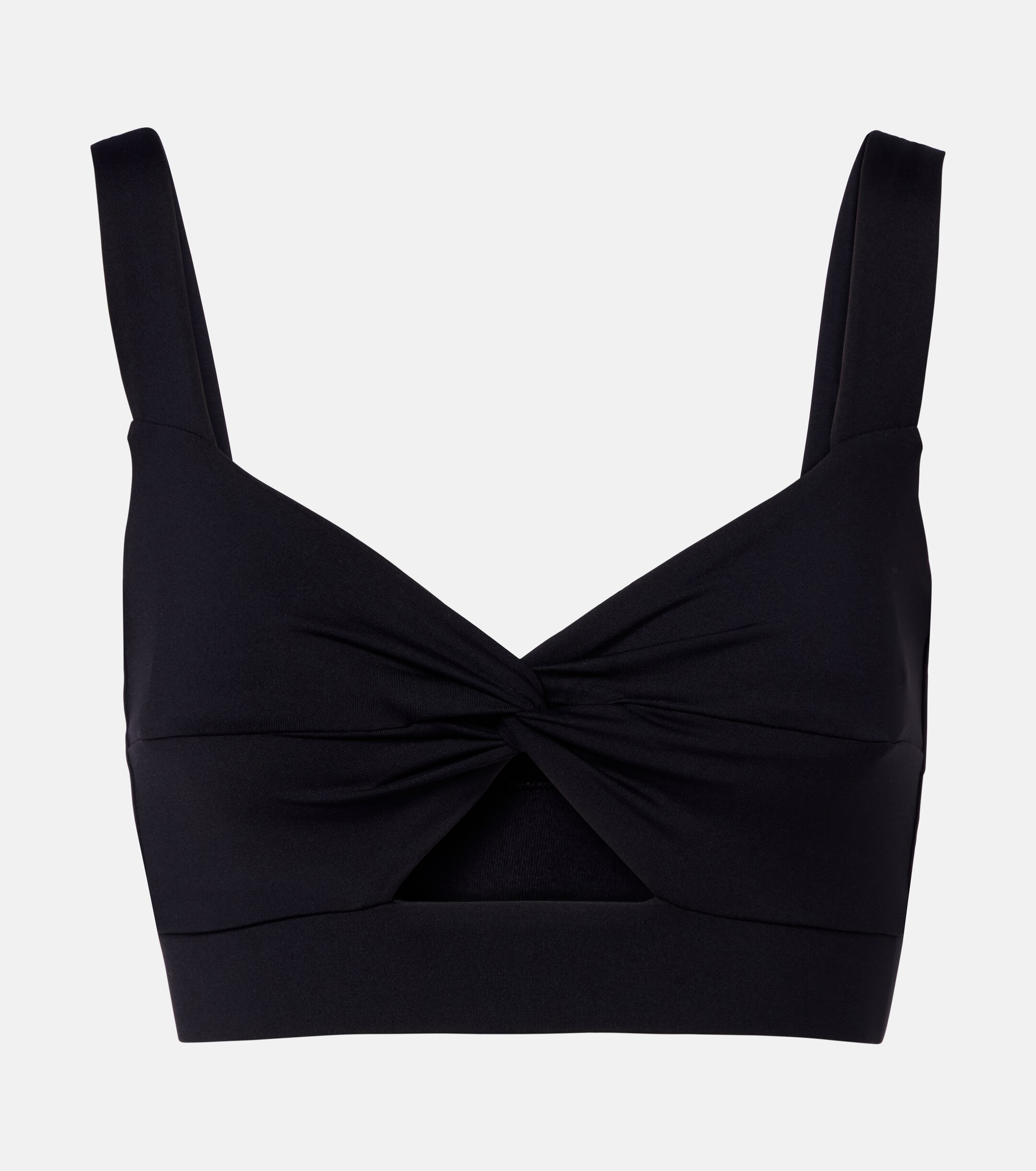 NORBA Norba Shell cutout ruched sports bra