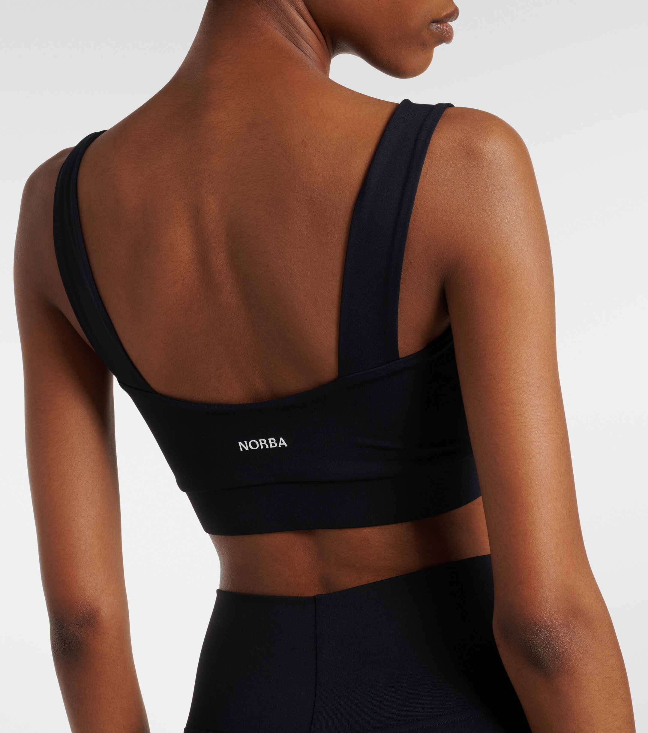NORBA Norba Shell cutout ruched sports bra