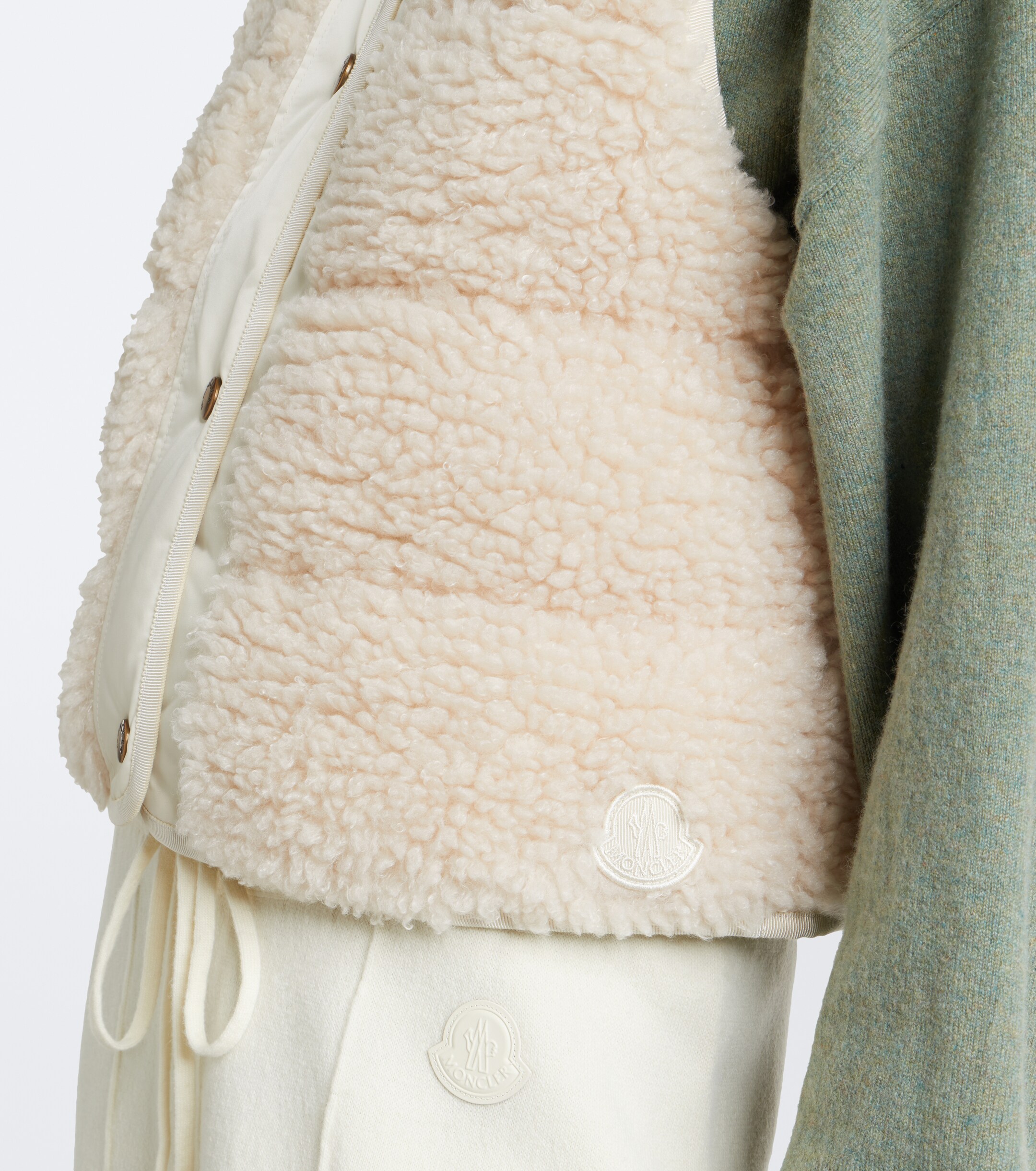 Moncler Moncler Teddy-trimmed technical vest