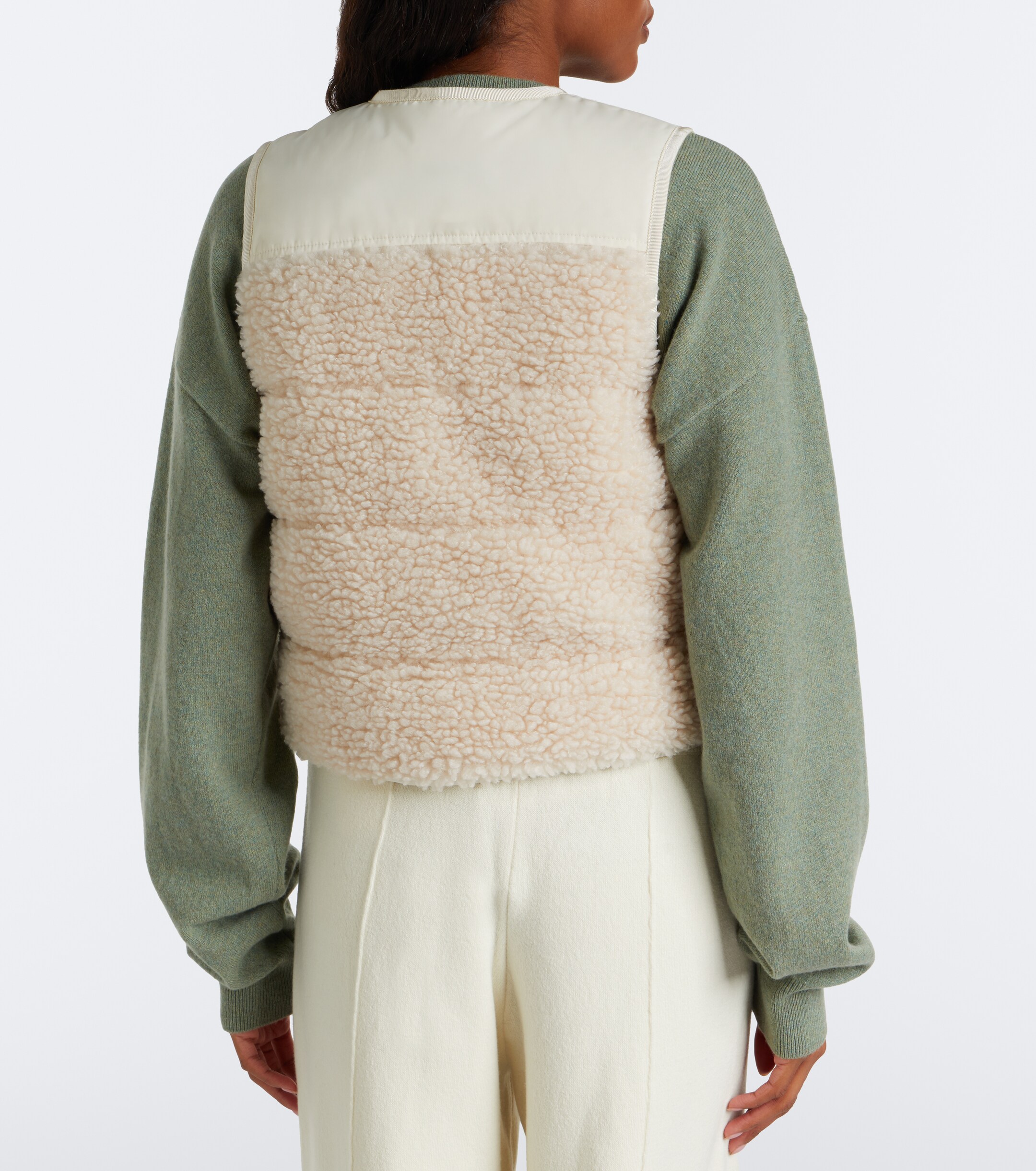 Moncler Moncler Teddy-trimmed technical vest