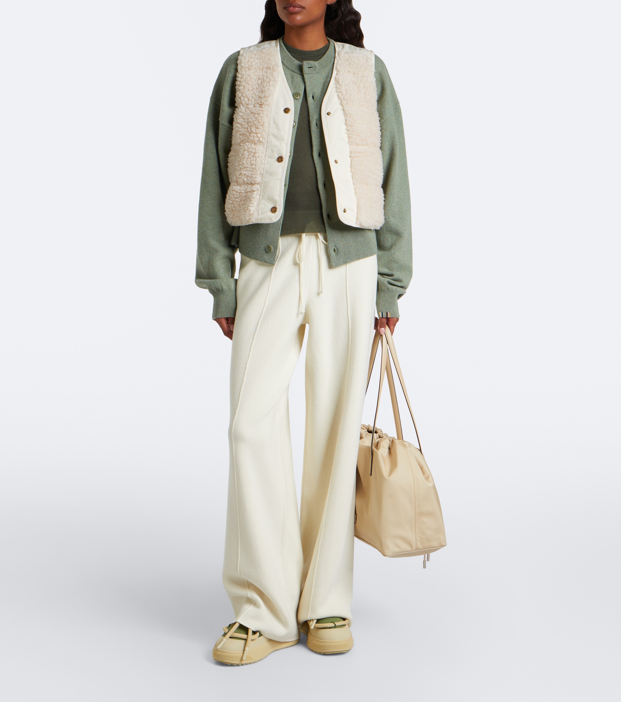 Moncler Moncler Teddy-trimmed technical vest
