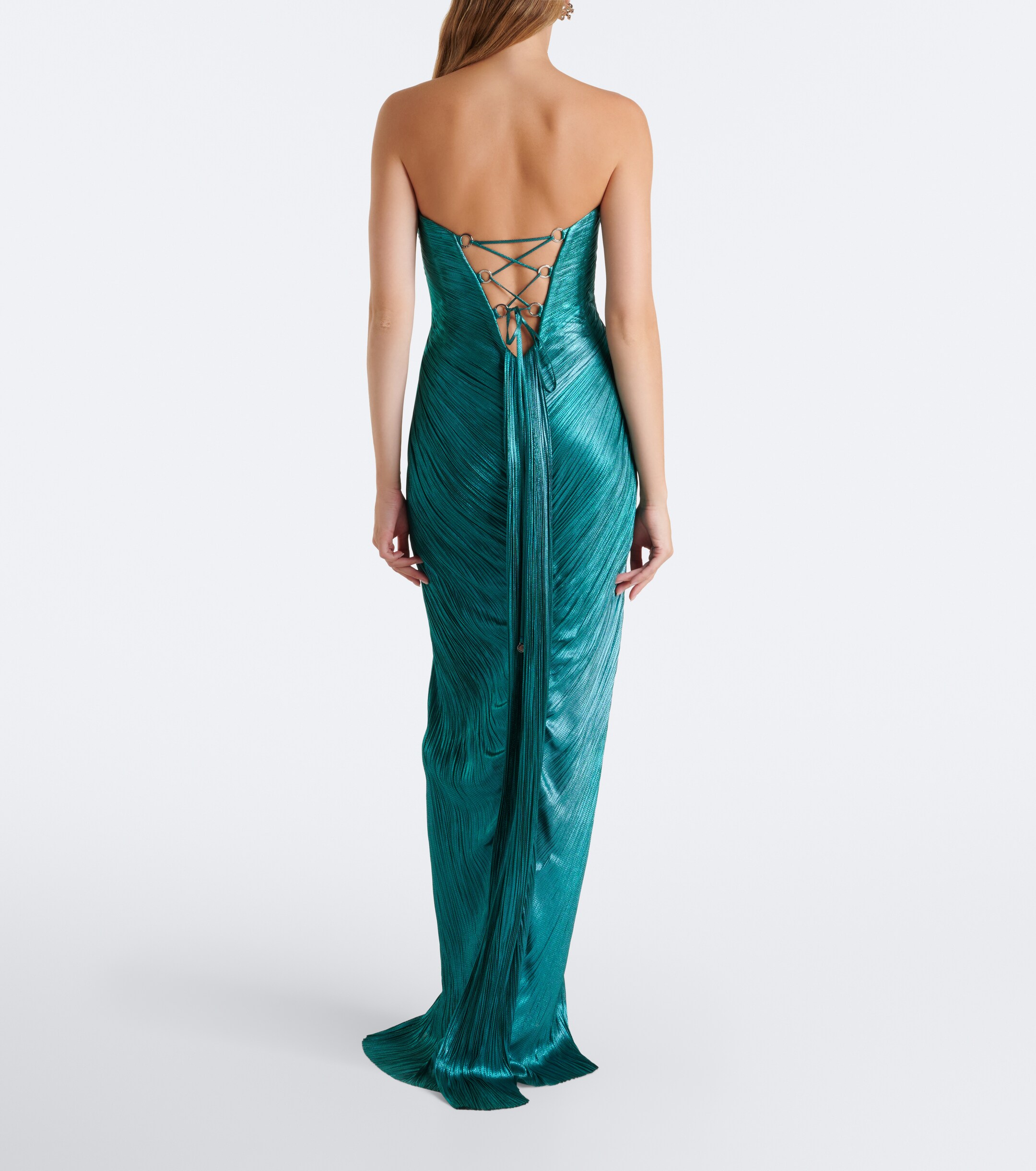 Maria Lucia Hohan Maria Lucia Hohan Nadira pleated silk bustier gown