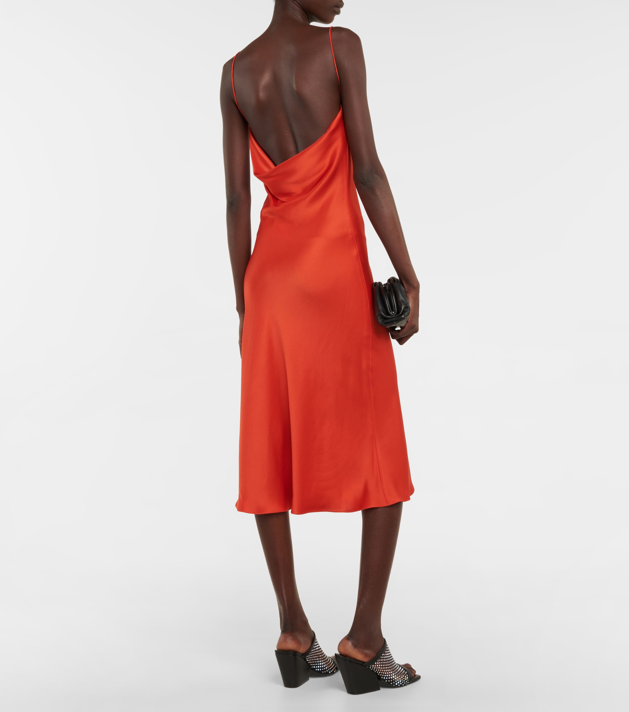 Stella McCartney Asymmetric cowl-neck slip dress thumbnail