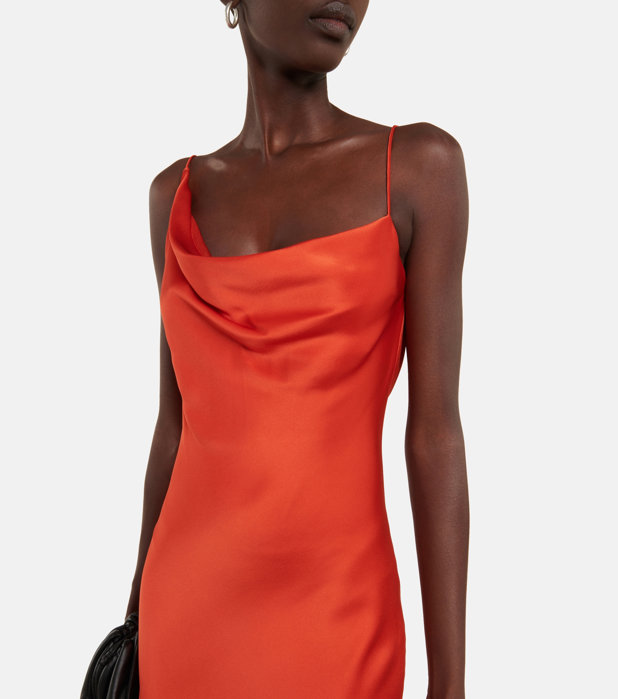 Stella McCartney Asymmetric cowl-neck slip dress thumbnail