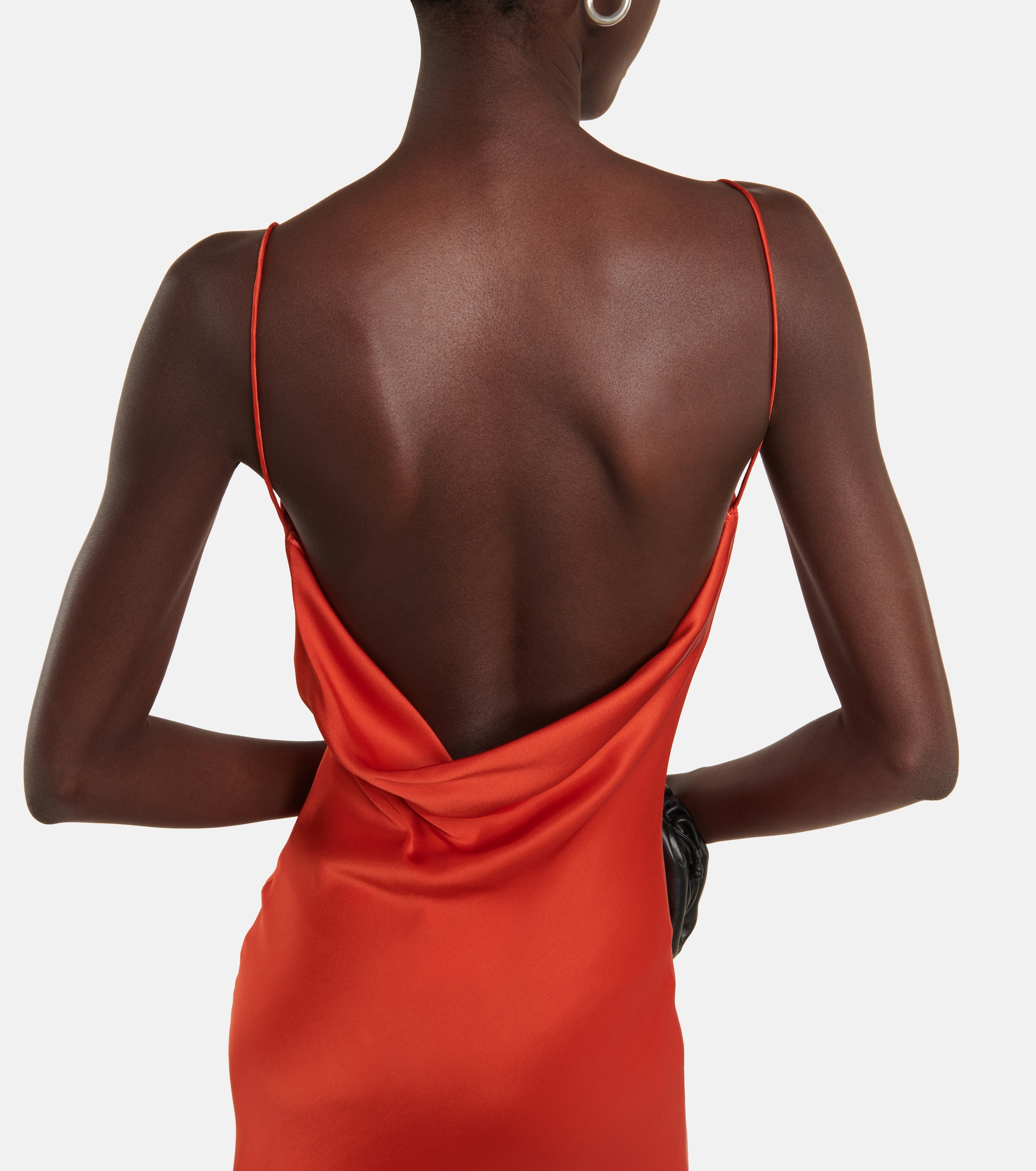 Stella McCartney Asymmetric cowl-neck slip dress thumbnail