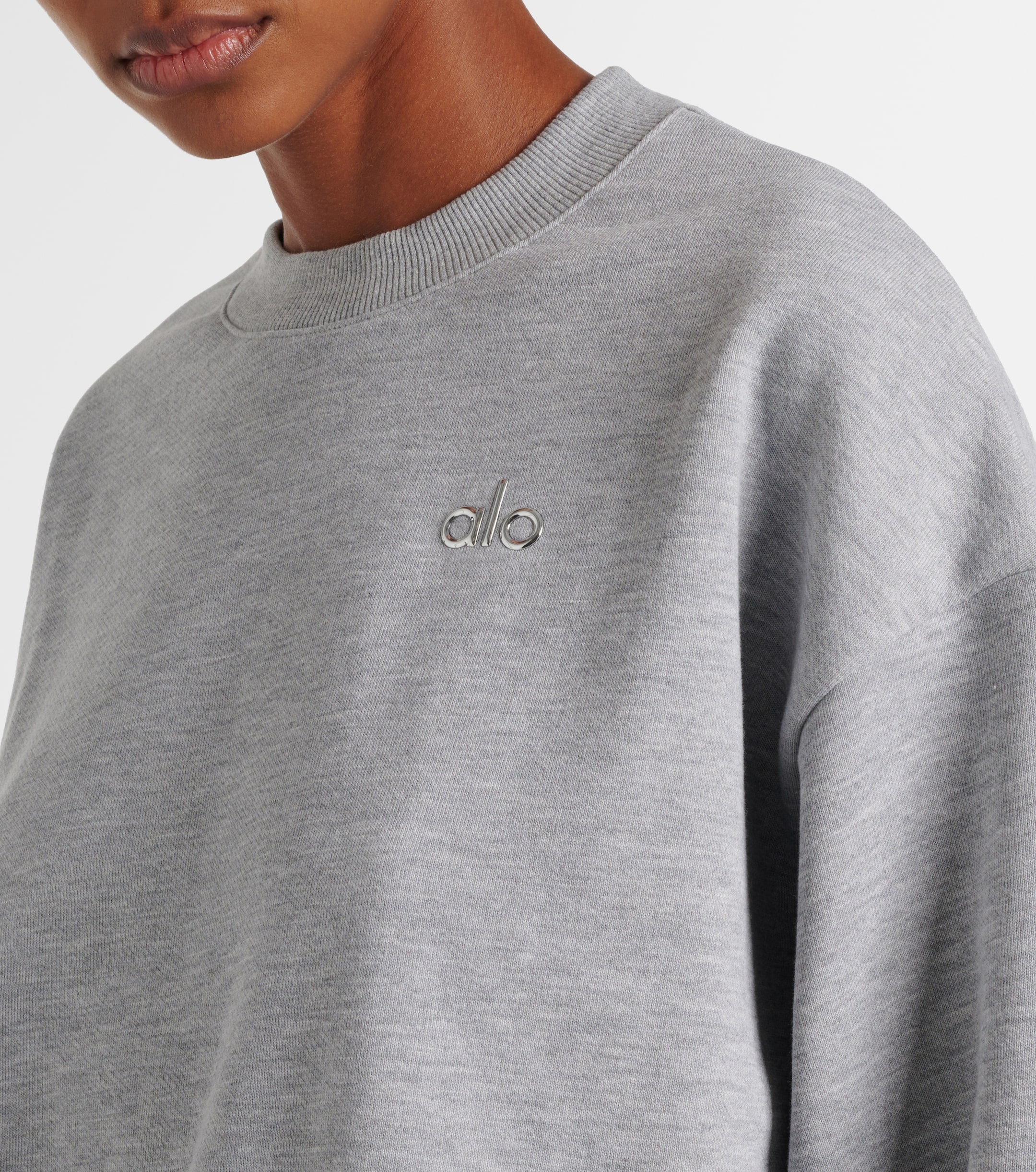 Alo Yoga Accolade cotton-blend fleece sweatshirt