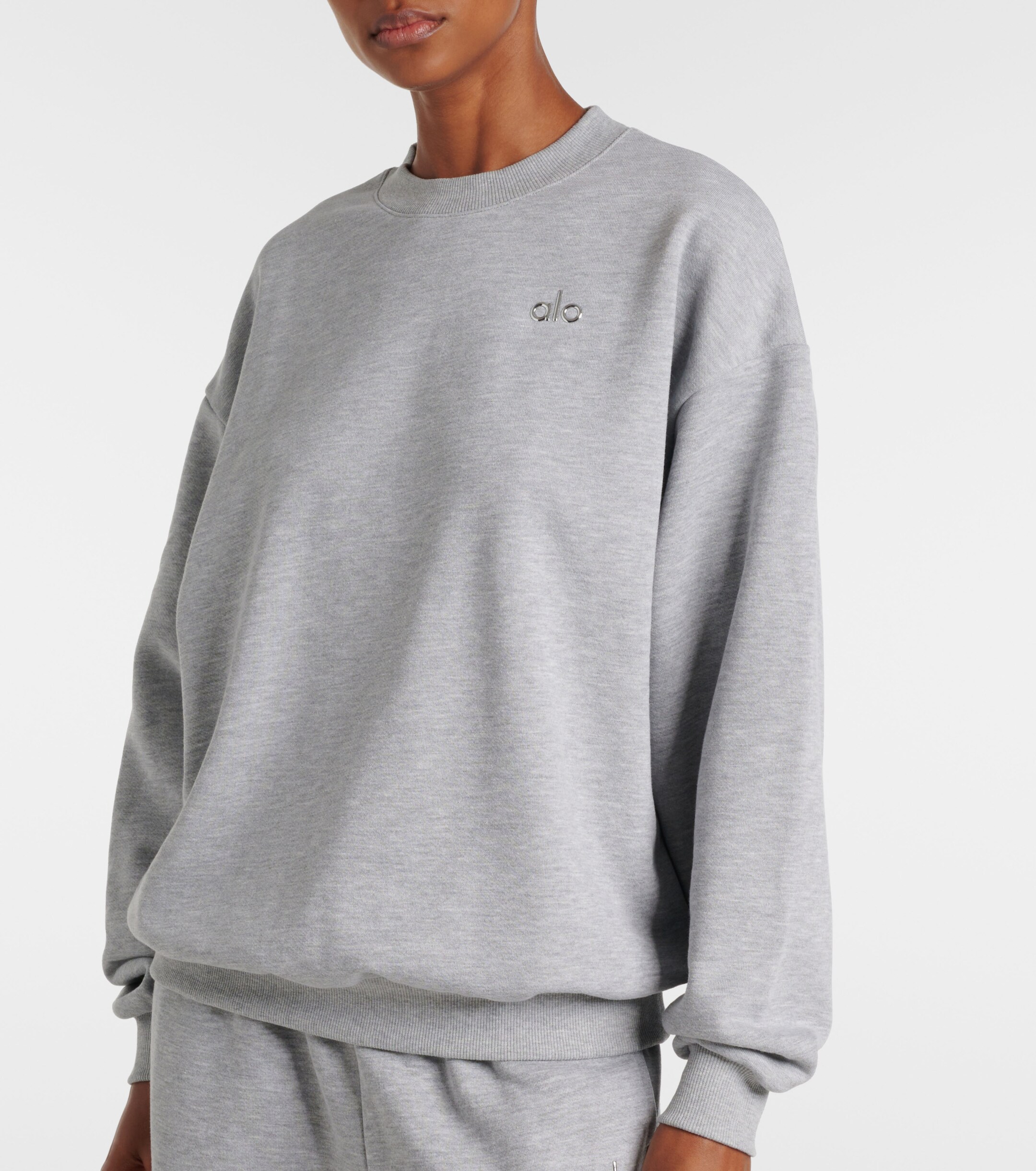 Alo Yoga Accolade cotton-blend fleece sweatshirt