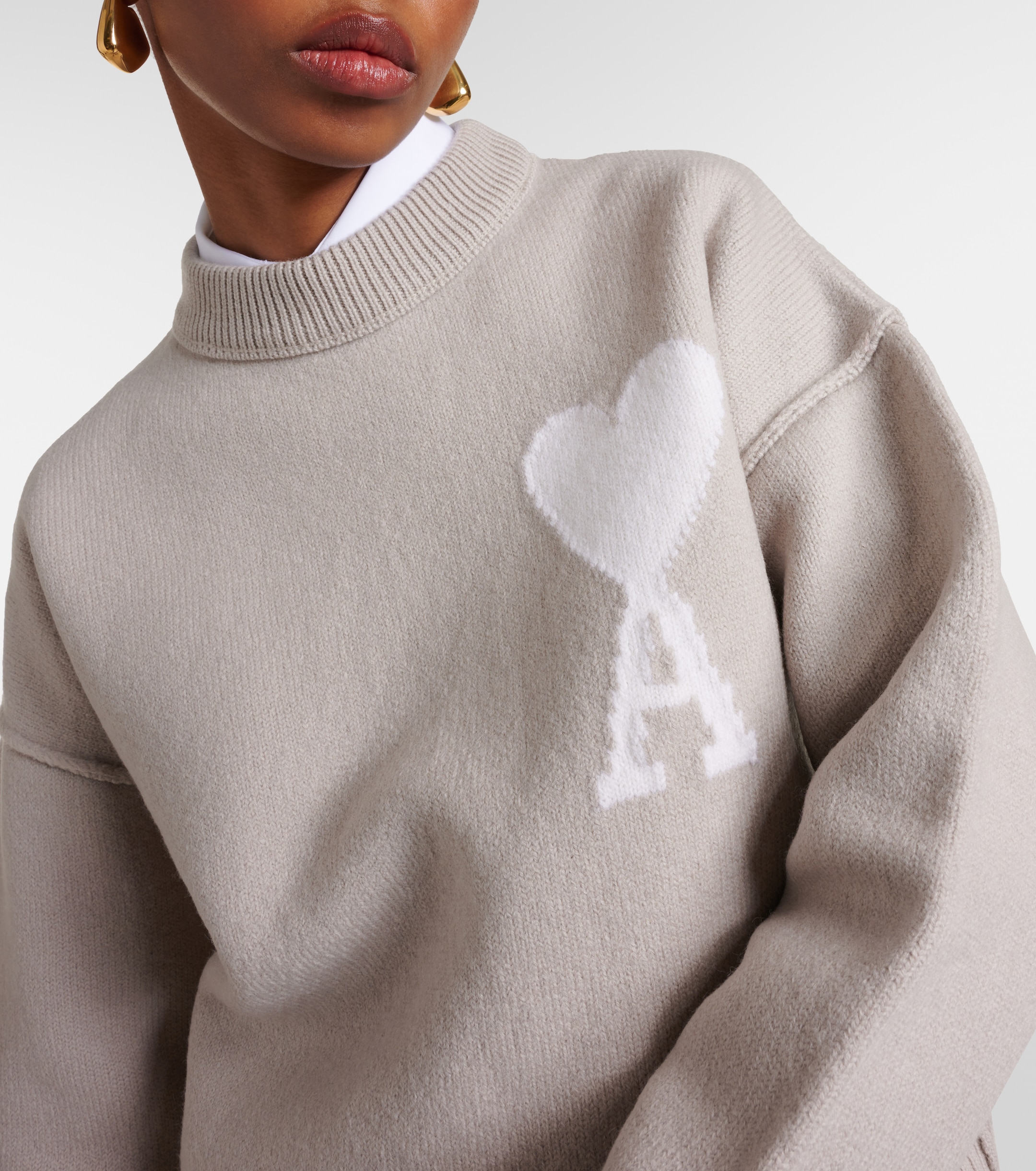 Ami Paris Ami de Cœur virgin wool sweater