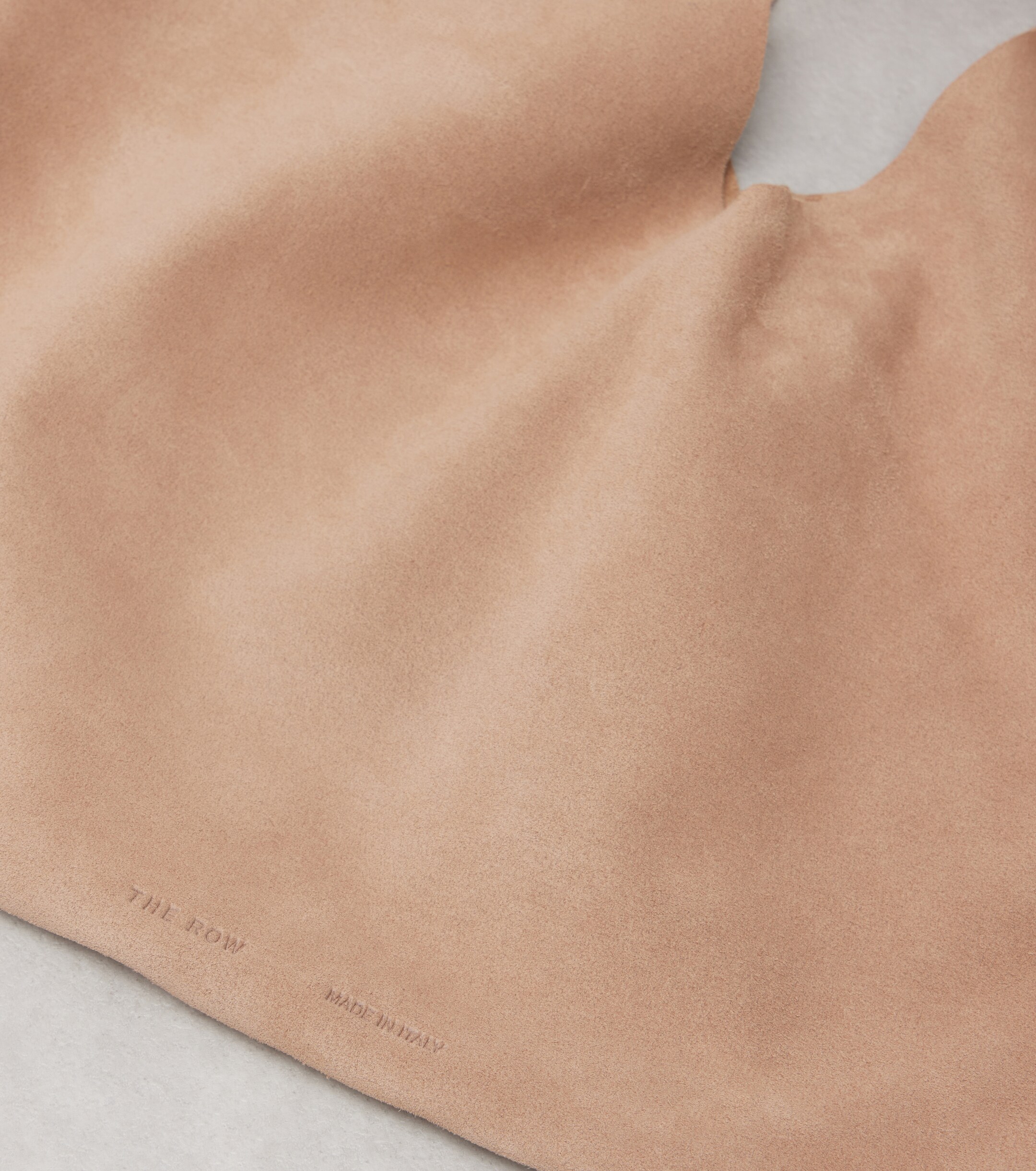 The Row Bindle Small suede top-handle bag