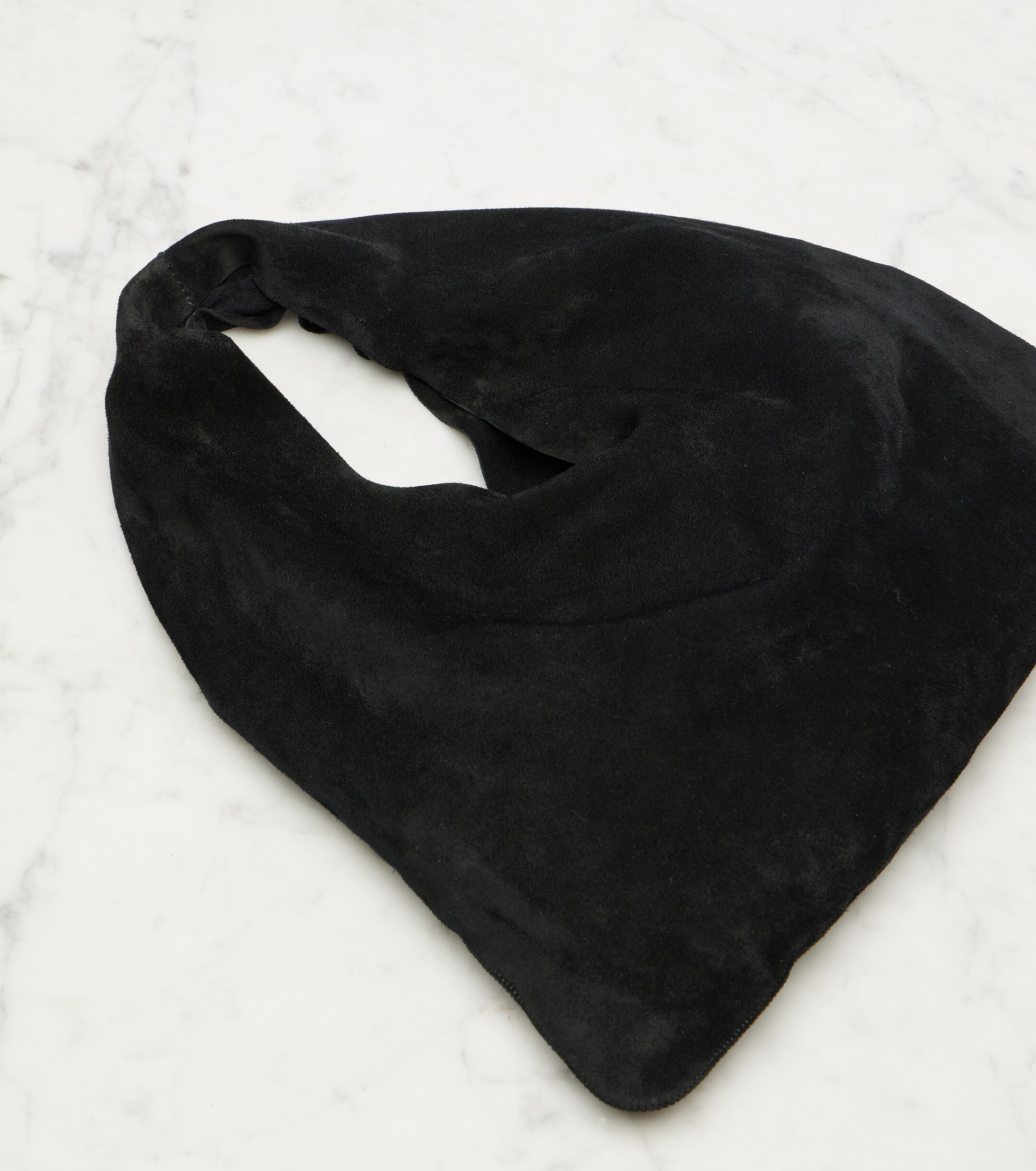 The Row Bindle Small suede top-handle bag