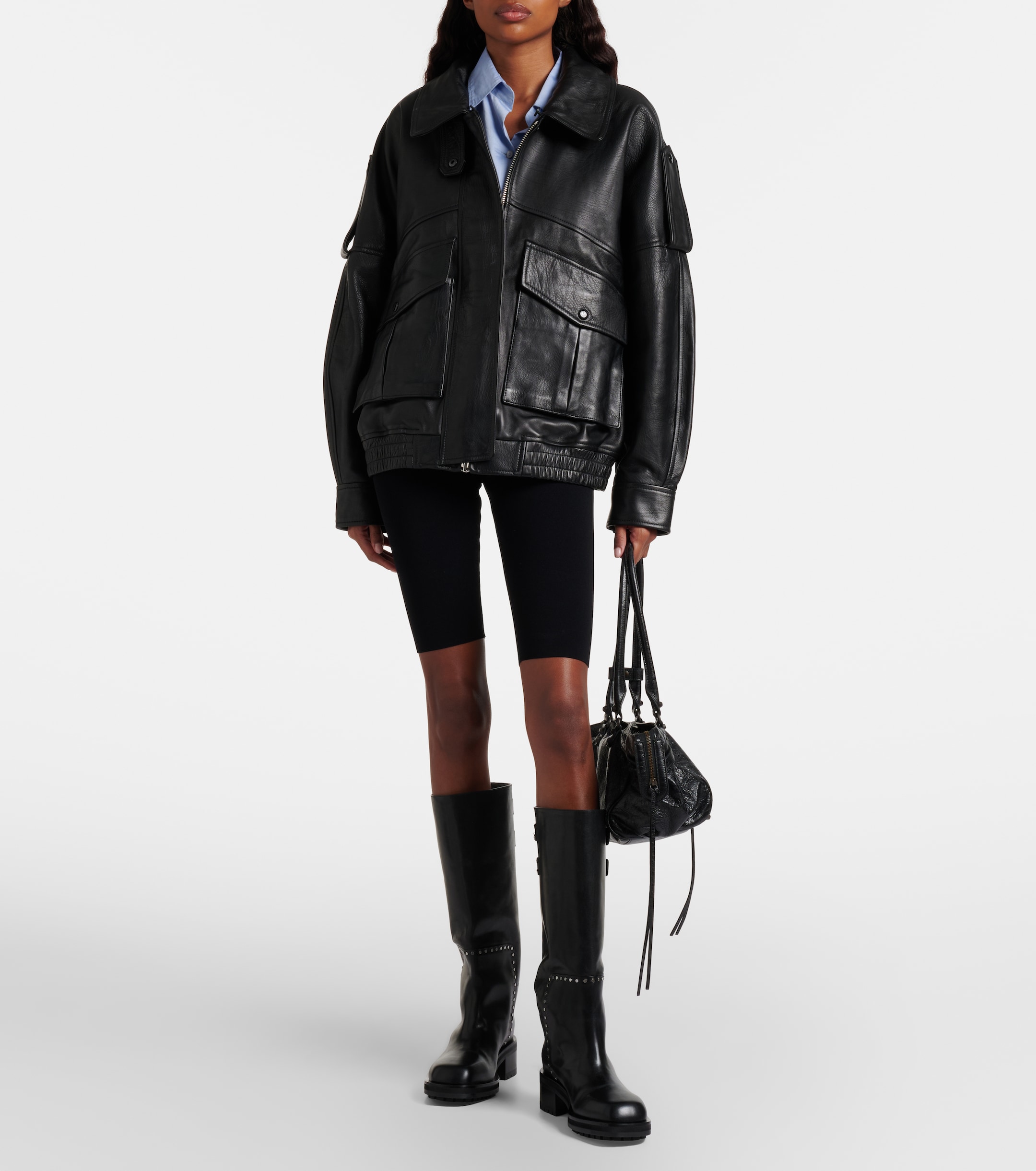 JIMMY CHOO - Brooklyn leather biker boots | Plush
