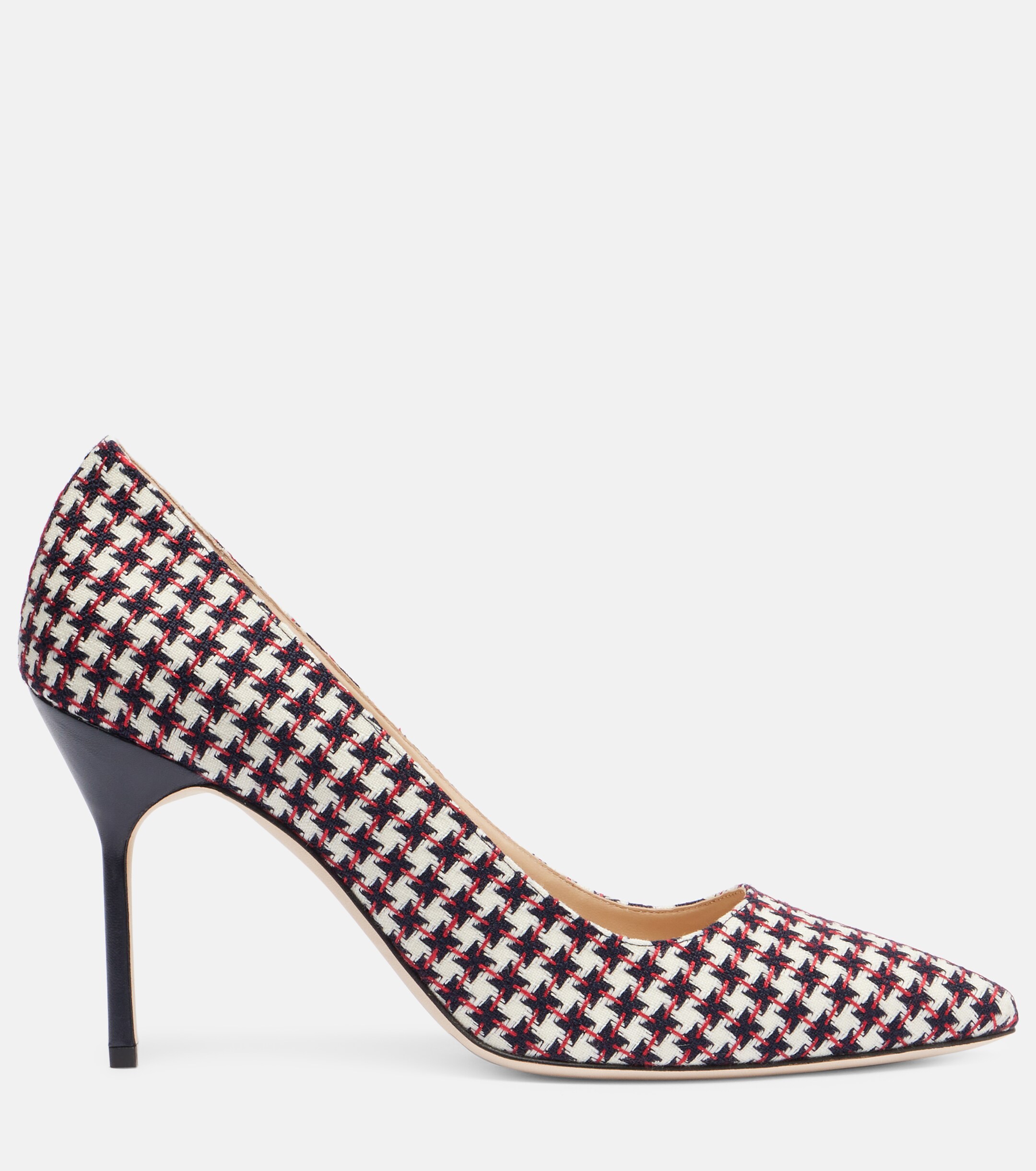 MANOLO BLAHNIK BB 90 houndstooth pumps thumbnail