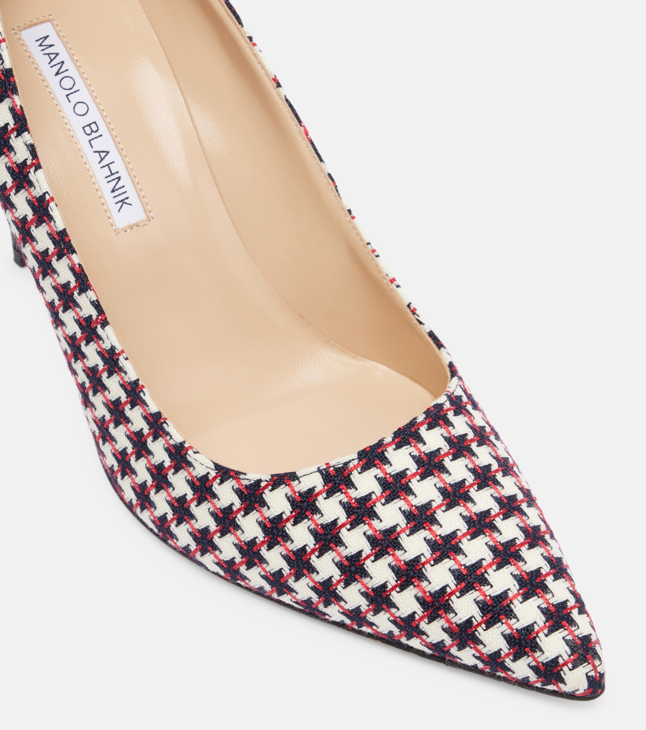 MANOLO BLAHNIK BB 90 houndstooth pumps thumbnail