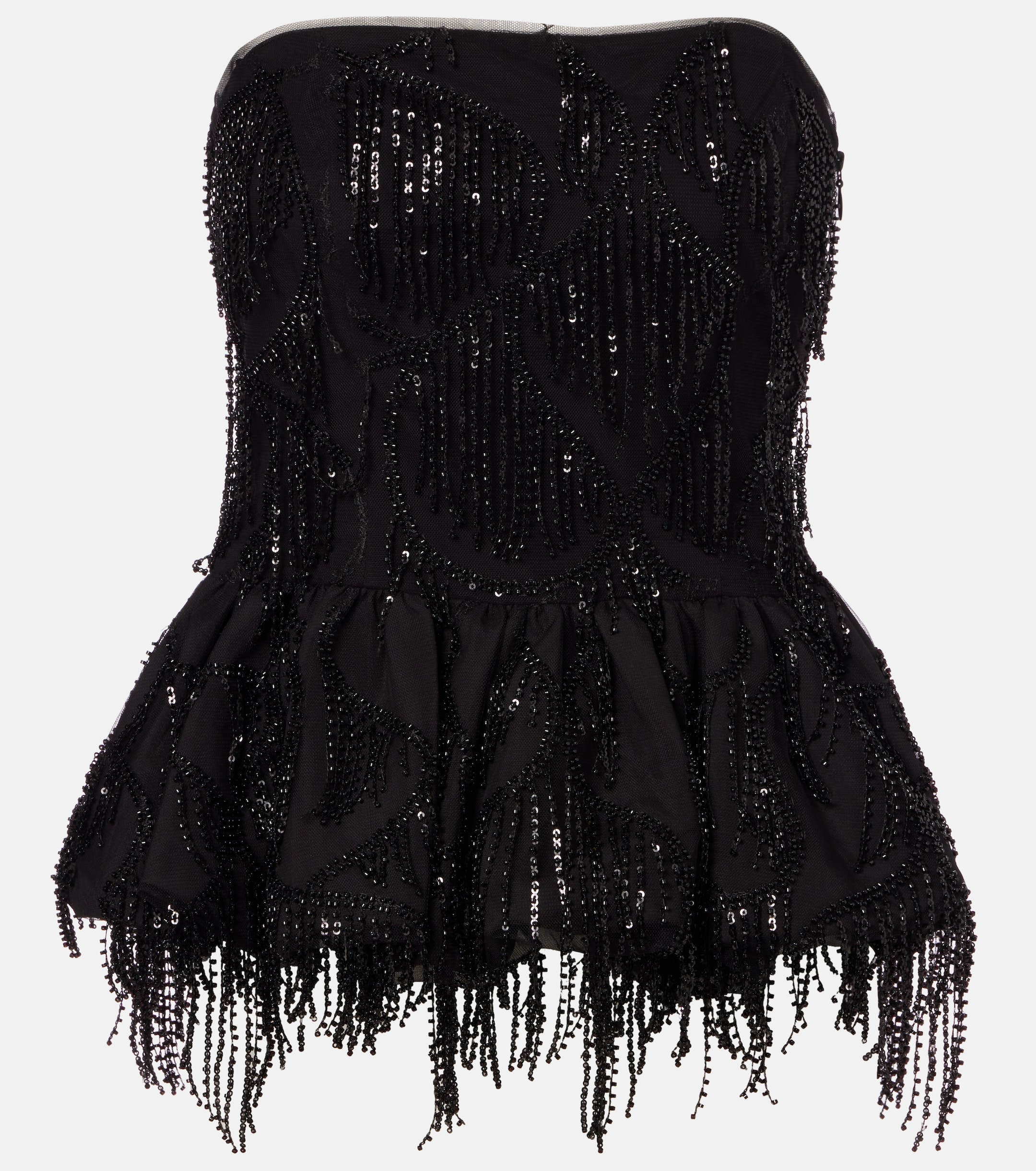 Rotate Albertina sequined strapless top 