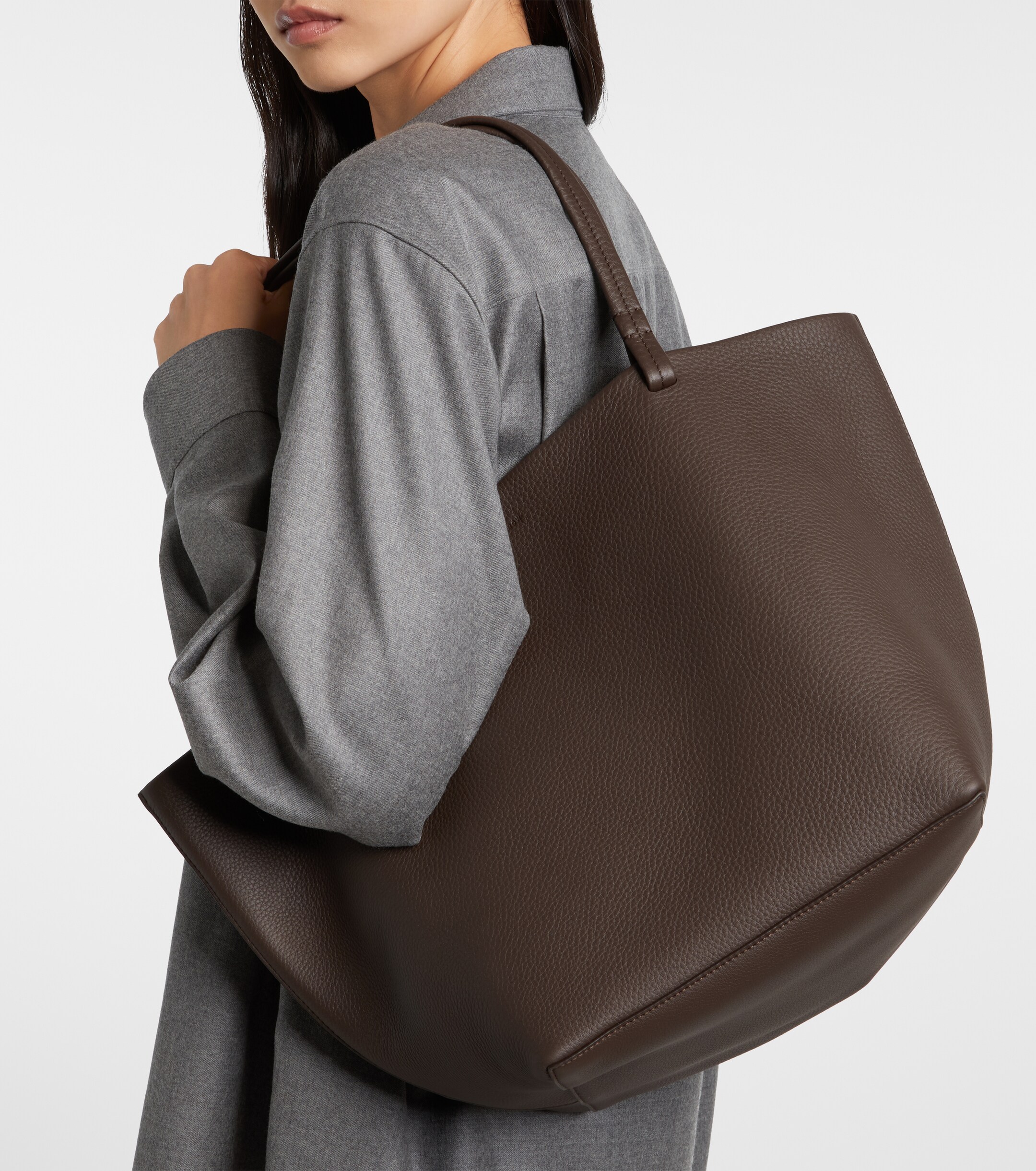 The Row Park Tote Three leather shopper