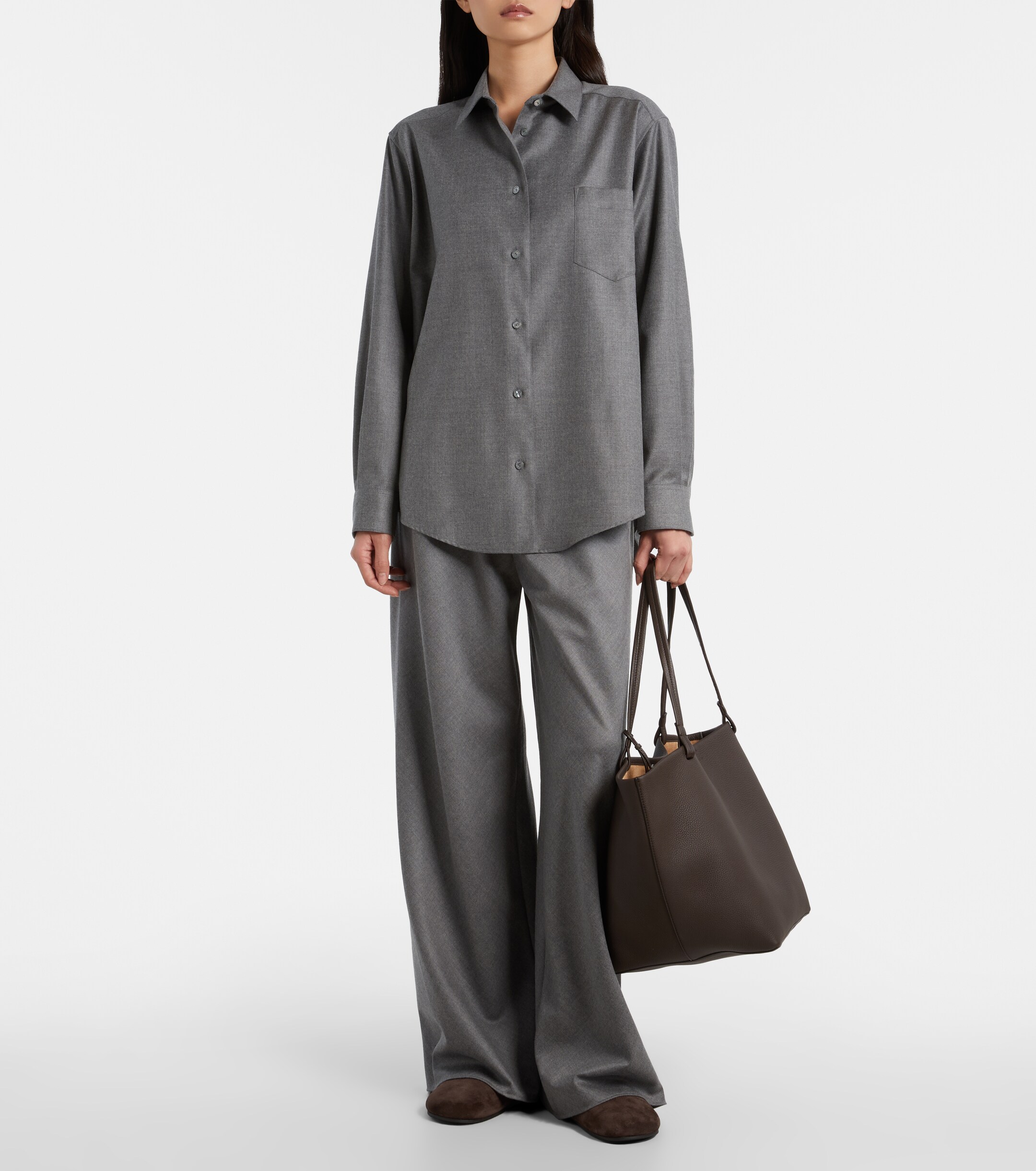 The Row Park Tote Three leather shopper