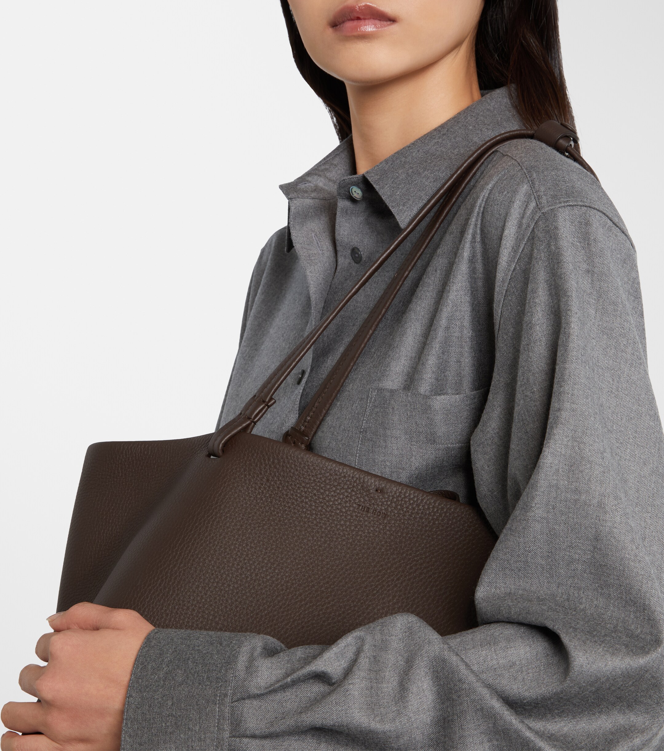 The Row Park Tote Three leather shopper