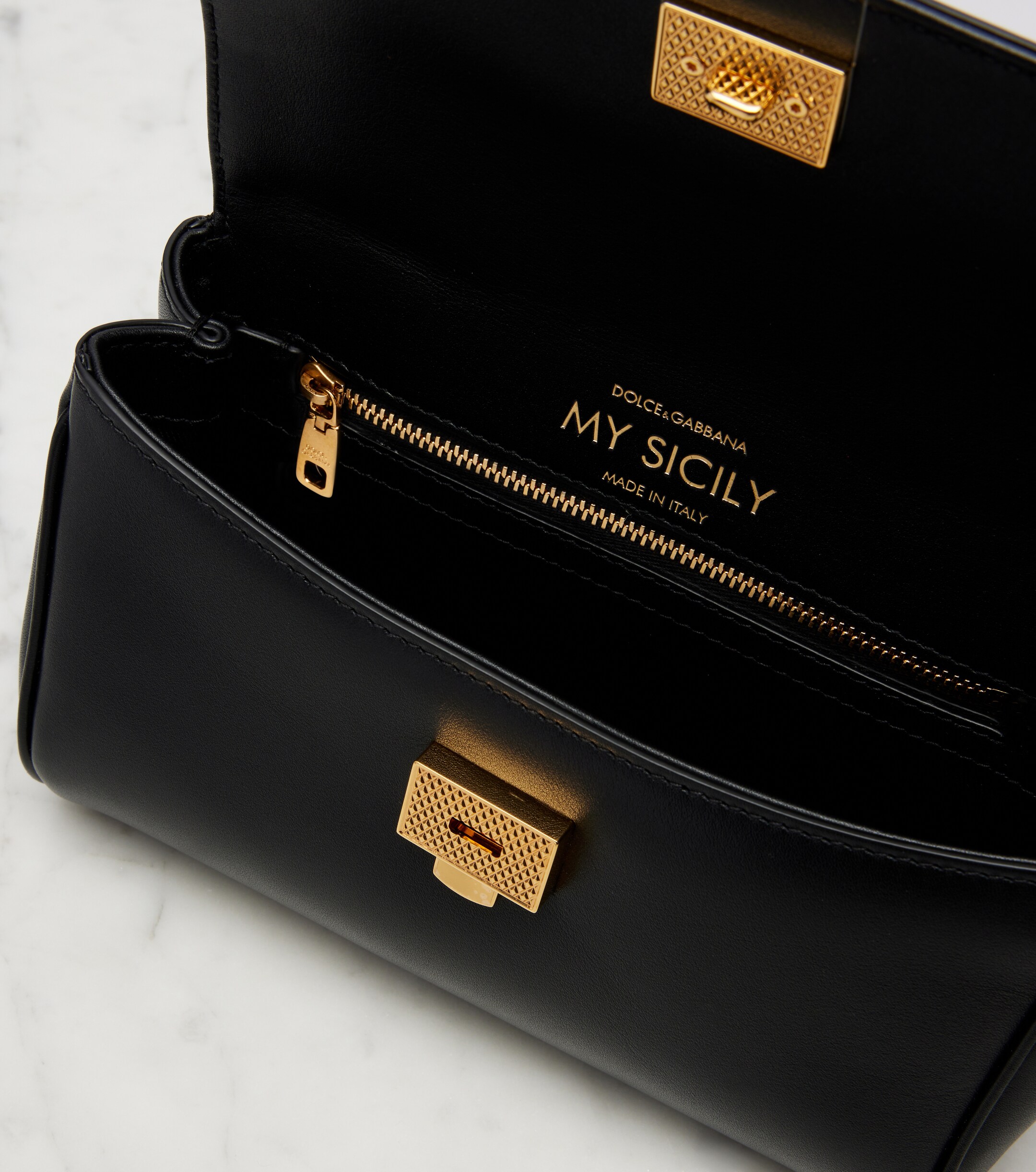 Dolce&Gabbana My Sicily Small leather tote bag