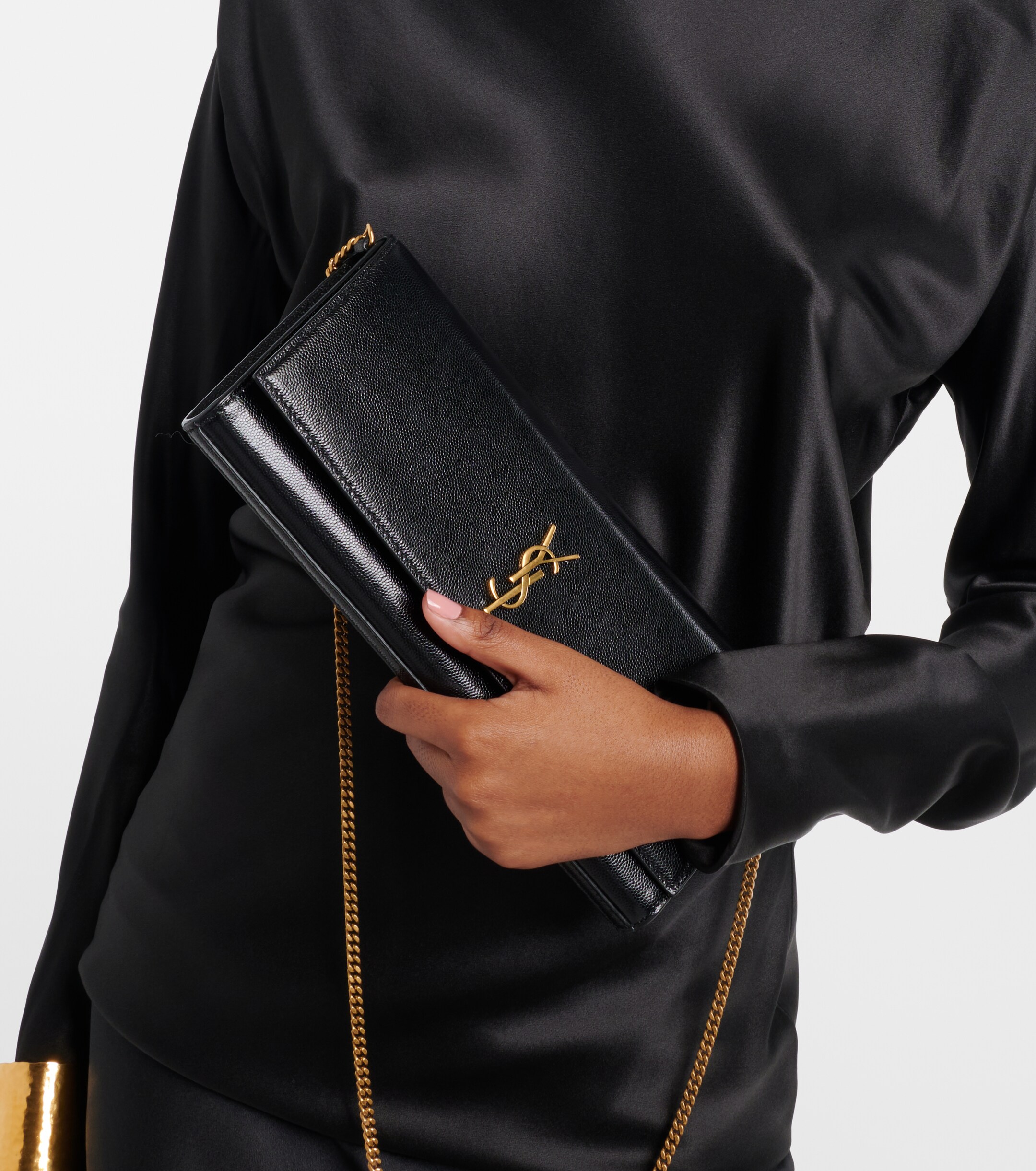 Saint Laurent Kate leather clutch