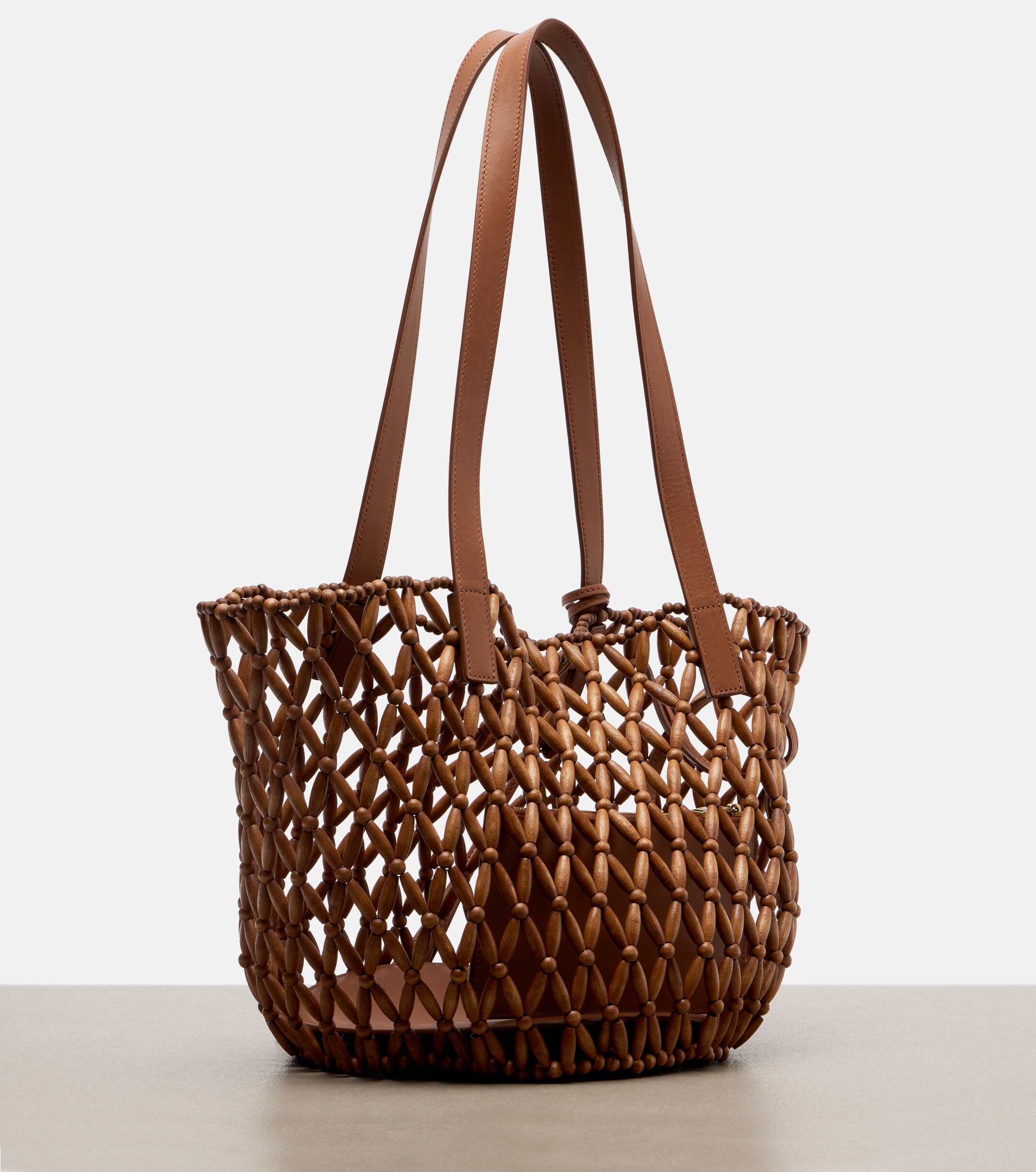 Saint Laurent Panier Small wooden basket bag