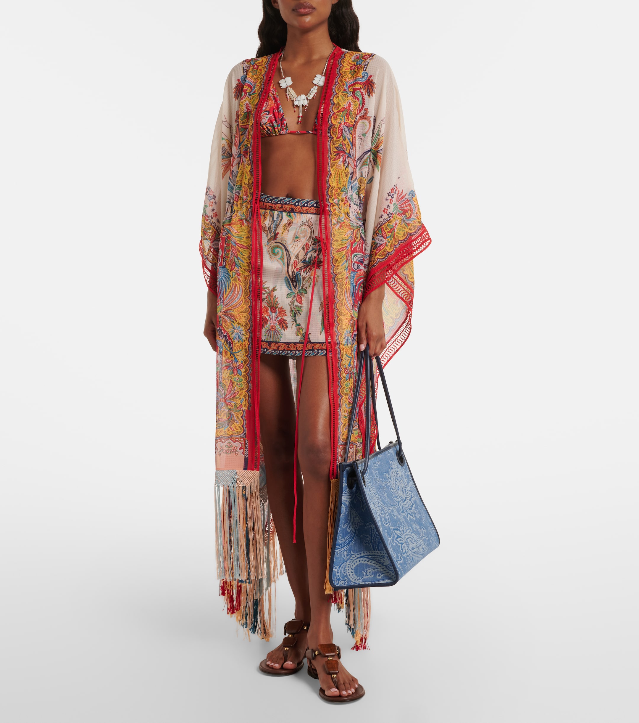 Etro Etro Paisley fringed kaftan