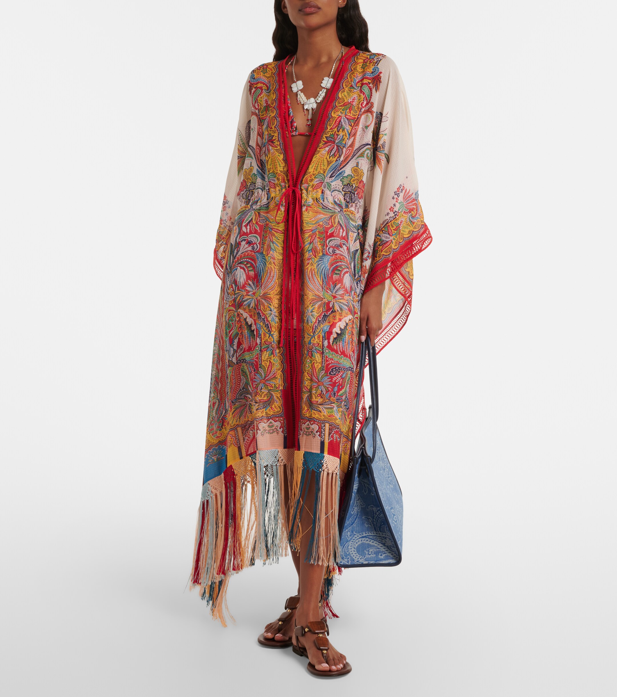 Etro Etro Paisley fringed kaftan