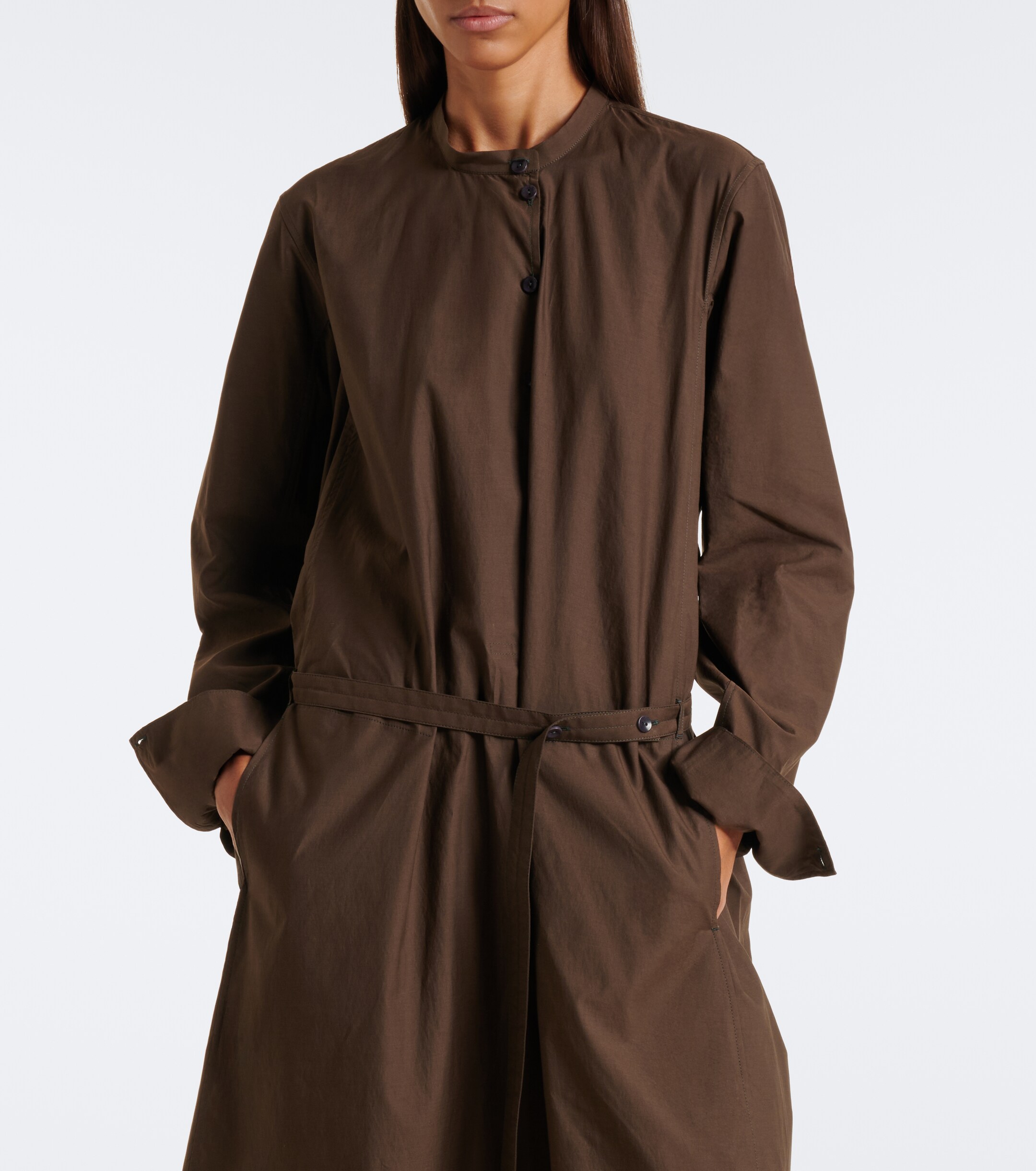 Lemaire Lemaire Vareuse belted cotton and silk midi dress