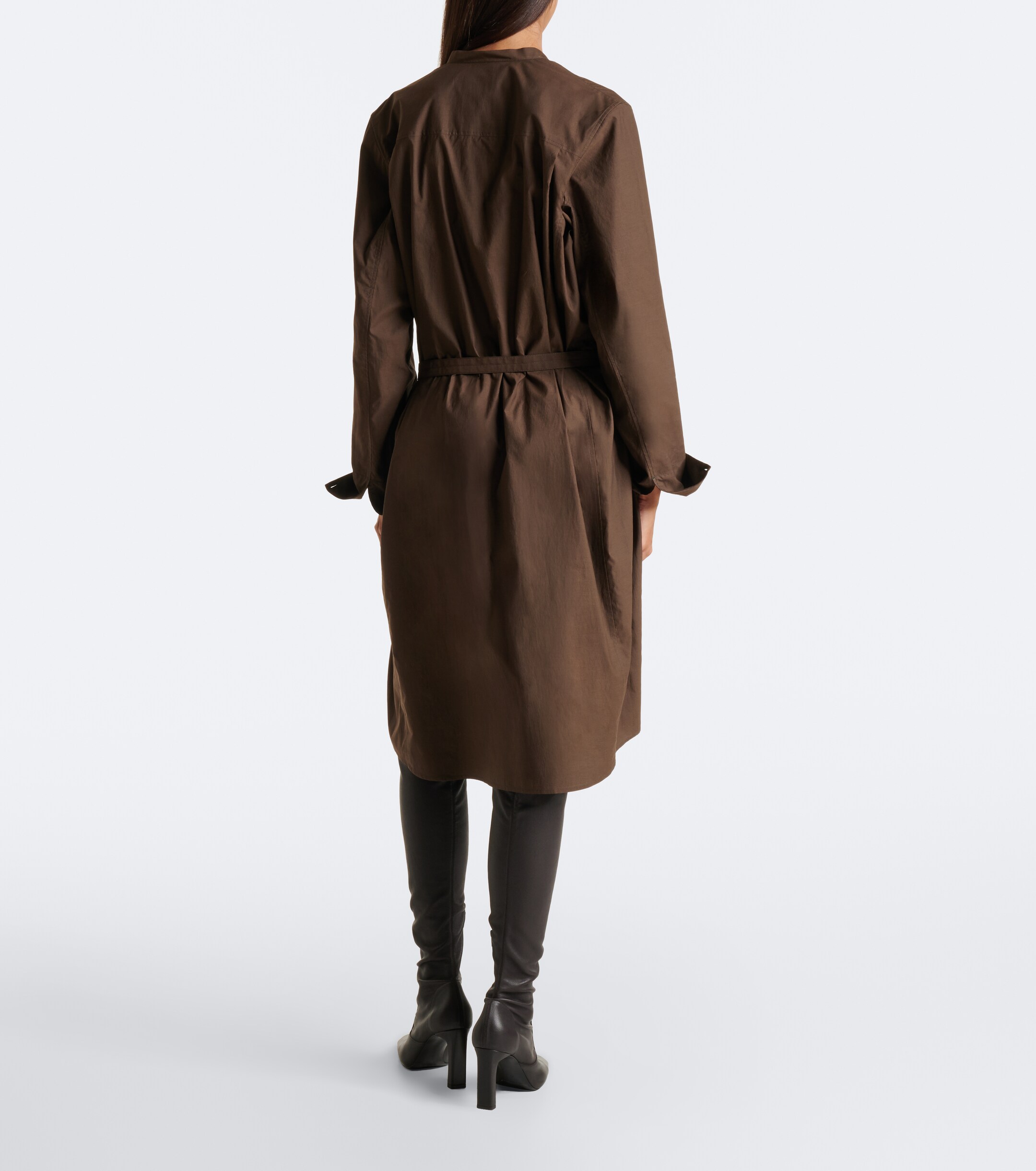 Lemaire Lemaire Vareuse belted cotton and silk midi dress