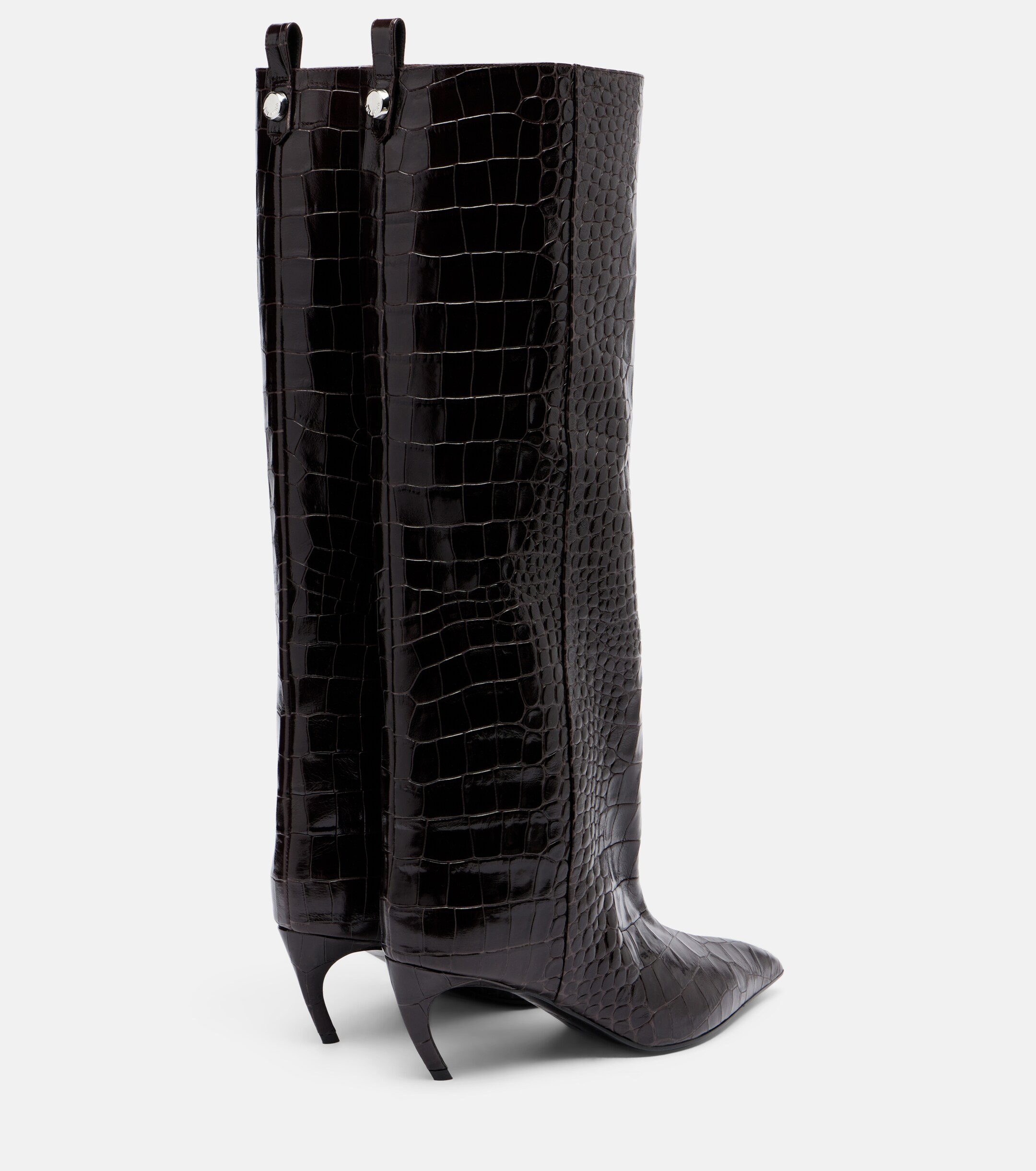THE ATTICO The Attico Lea croc-effect leather knee-high boots