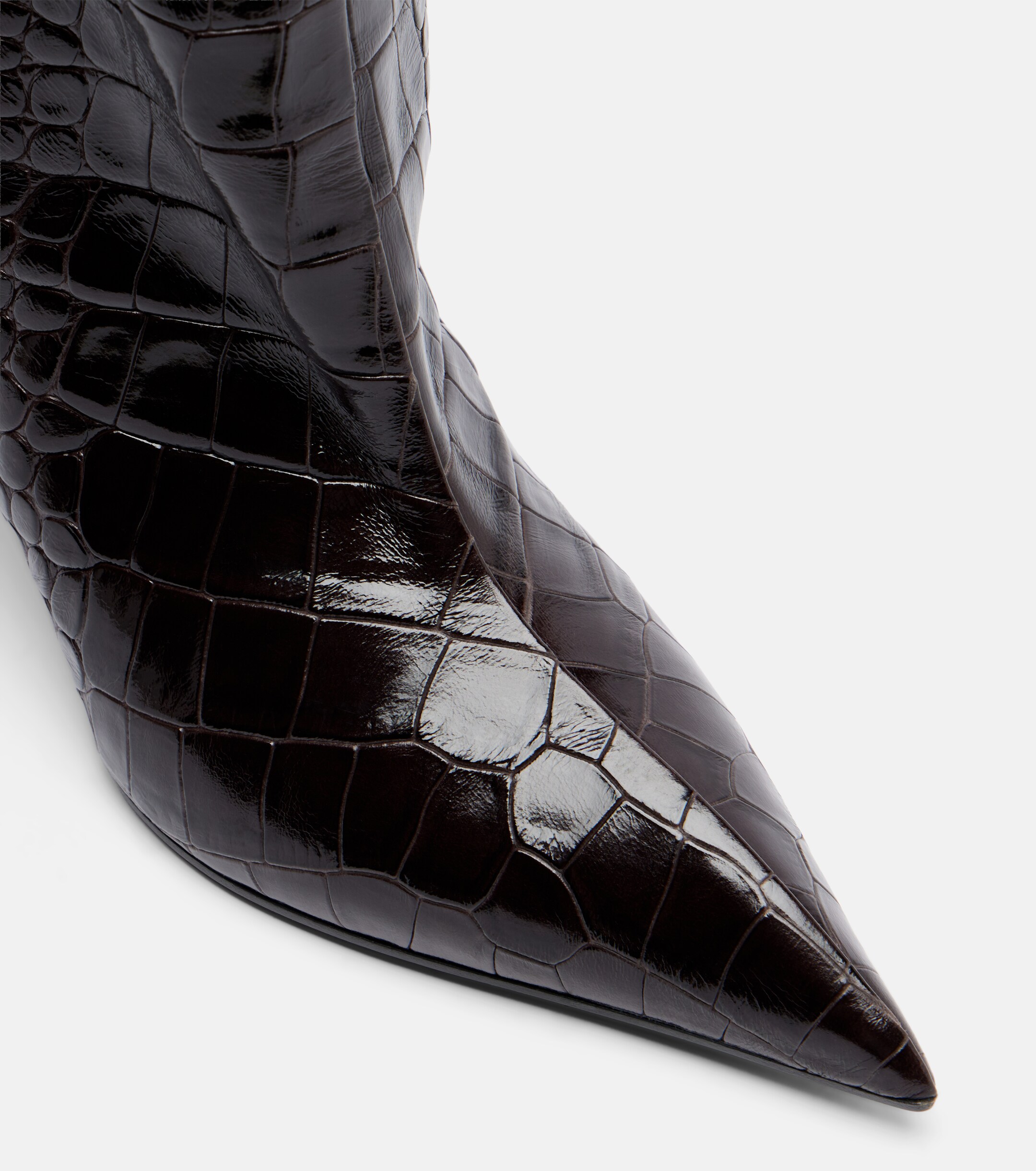 THE ATTICO The Attico Lea croc-effect leather knee-high boots