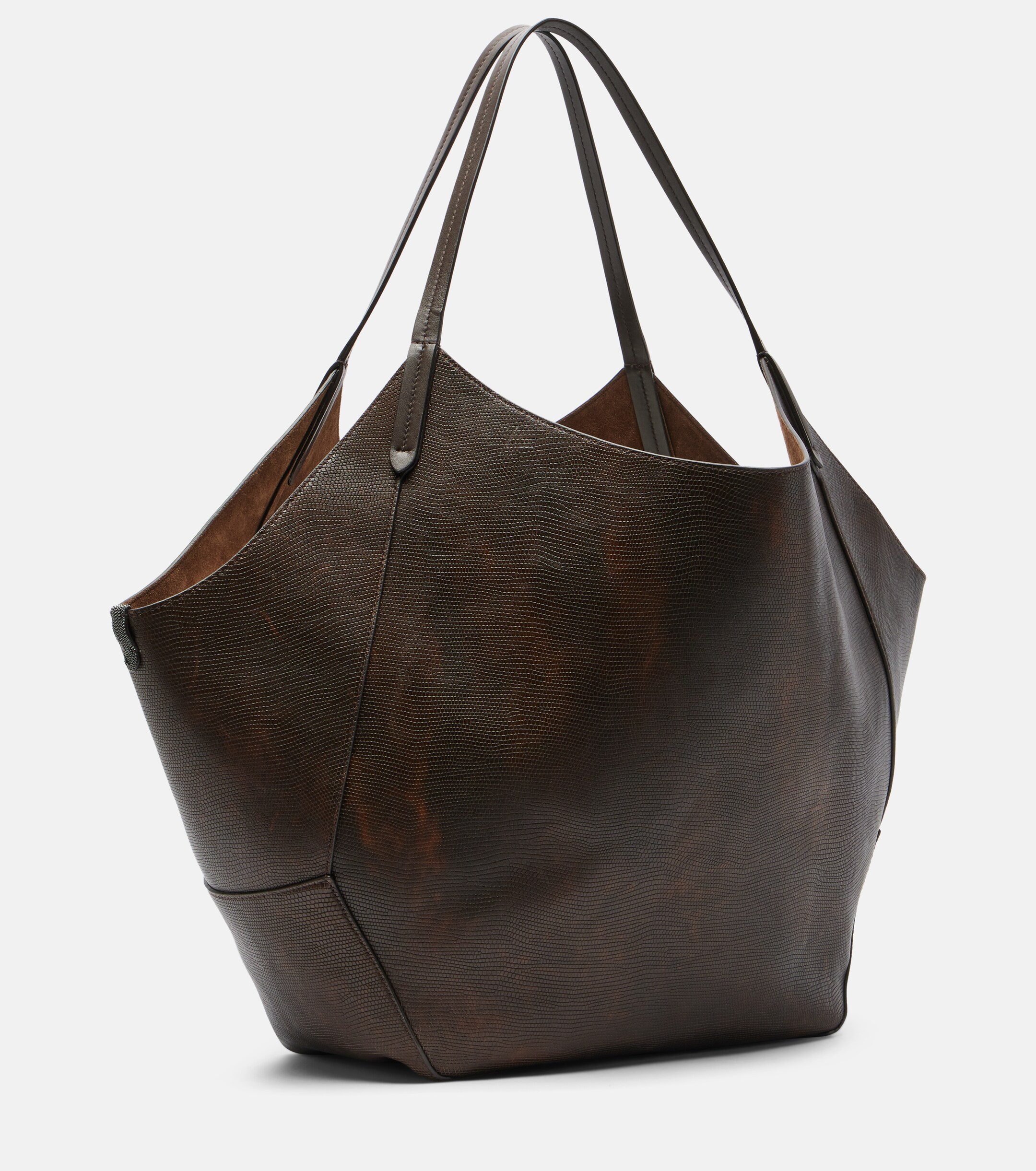 Brunello Cucinelli Monili Medium reversible leather tote bag