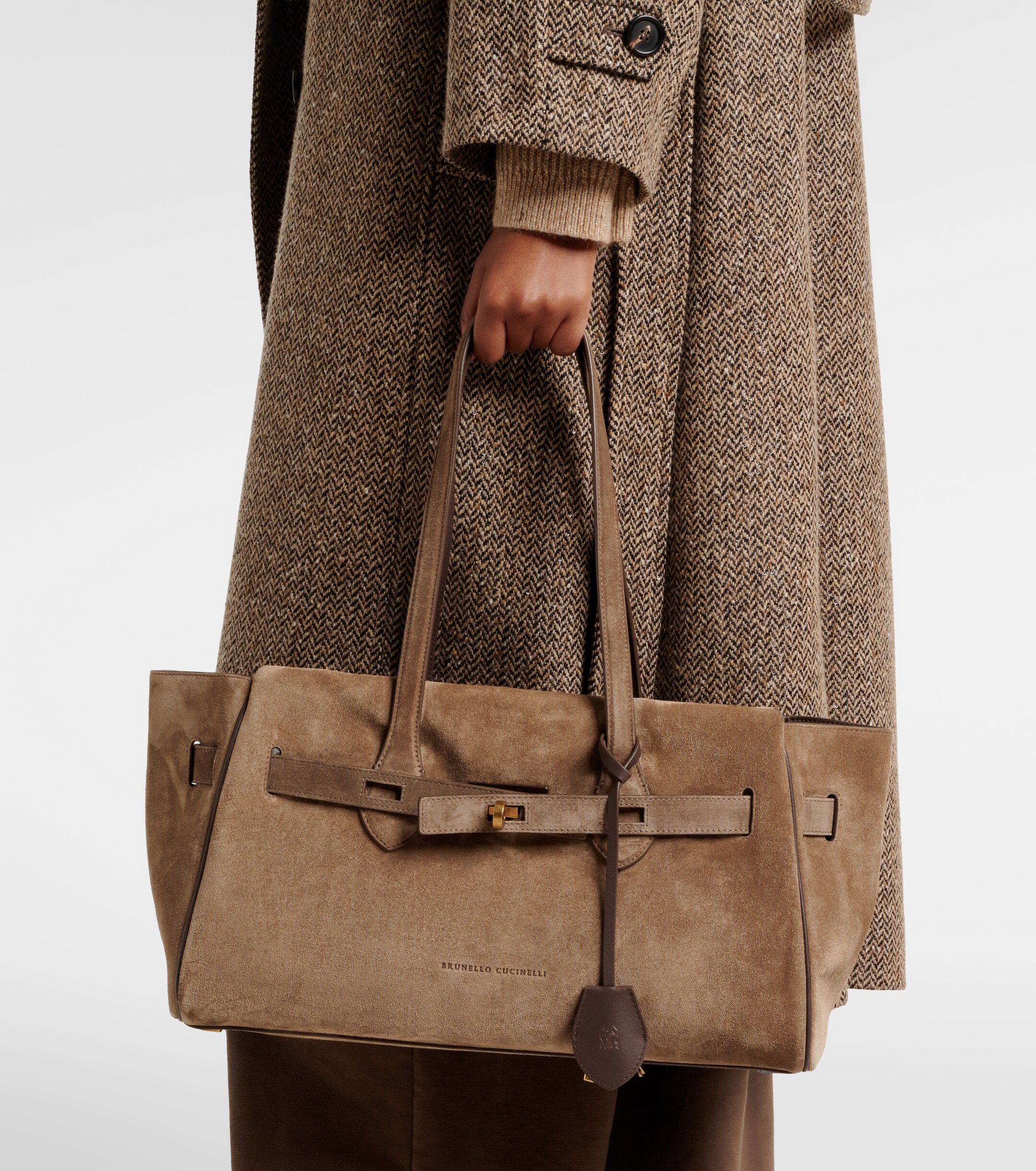 Brunello Cucinelli Medium suede shoulder bag