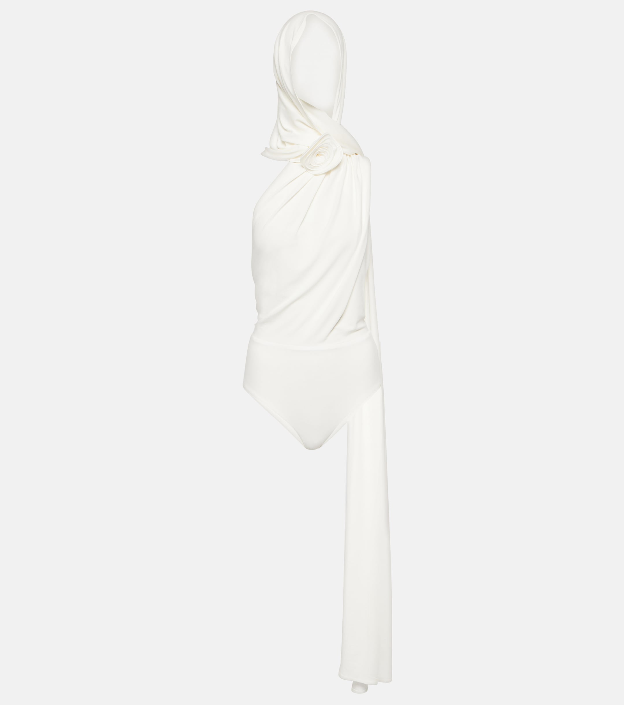 Magda Butrym Floral-appliqué hooded bodysuit