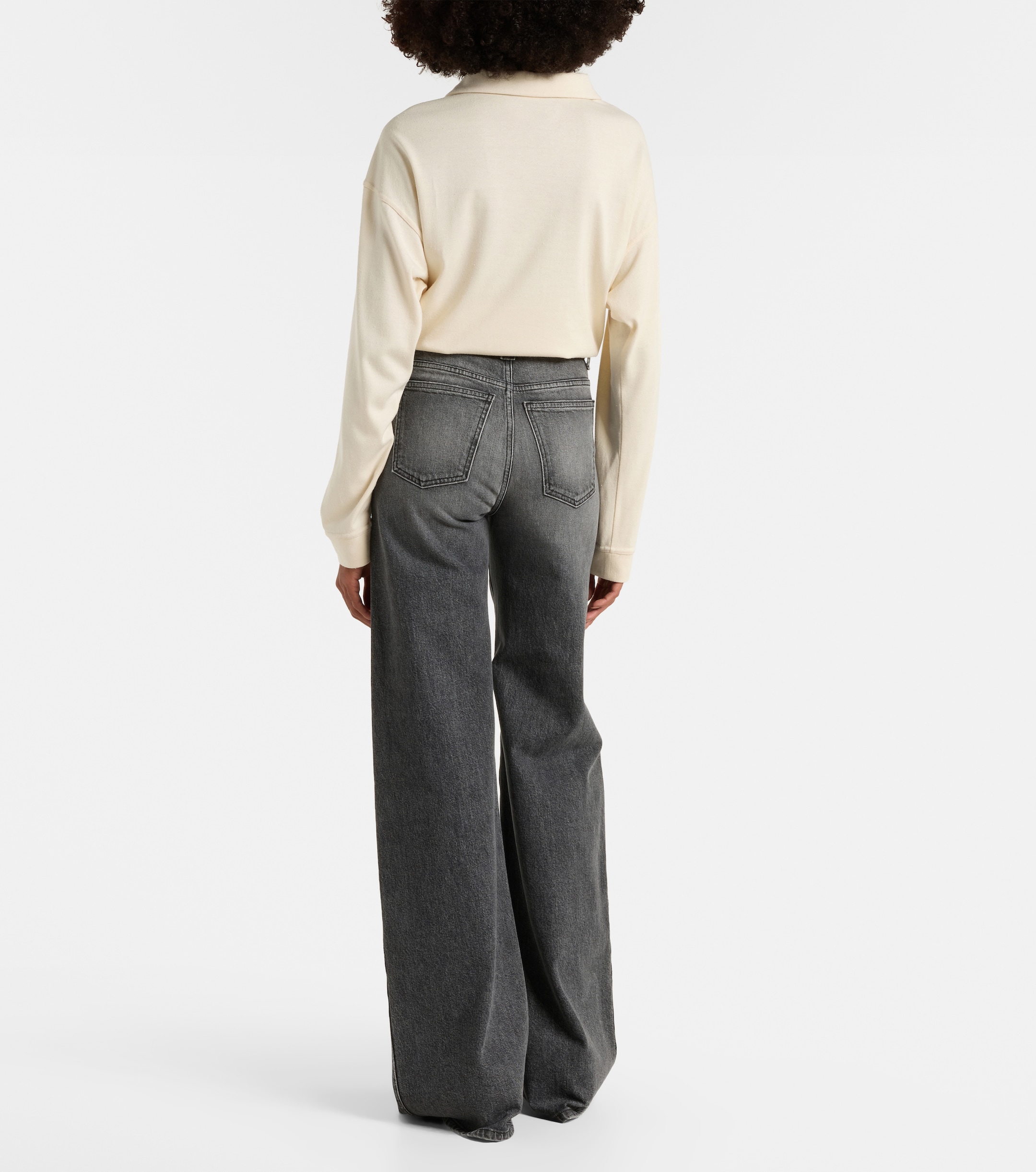 KHAITE Dane high-rise wide-leg jeans