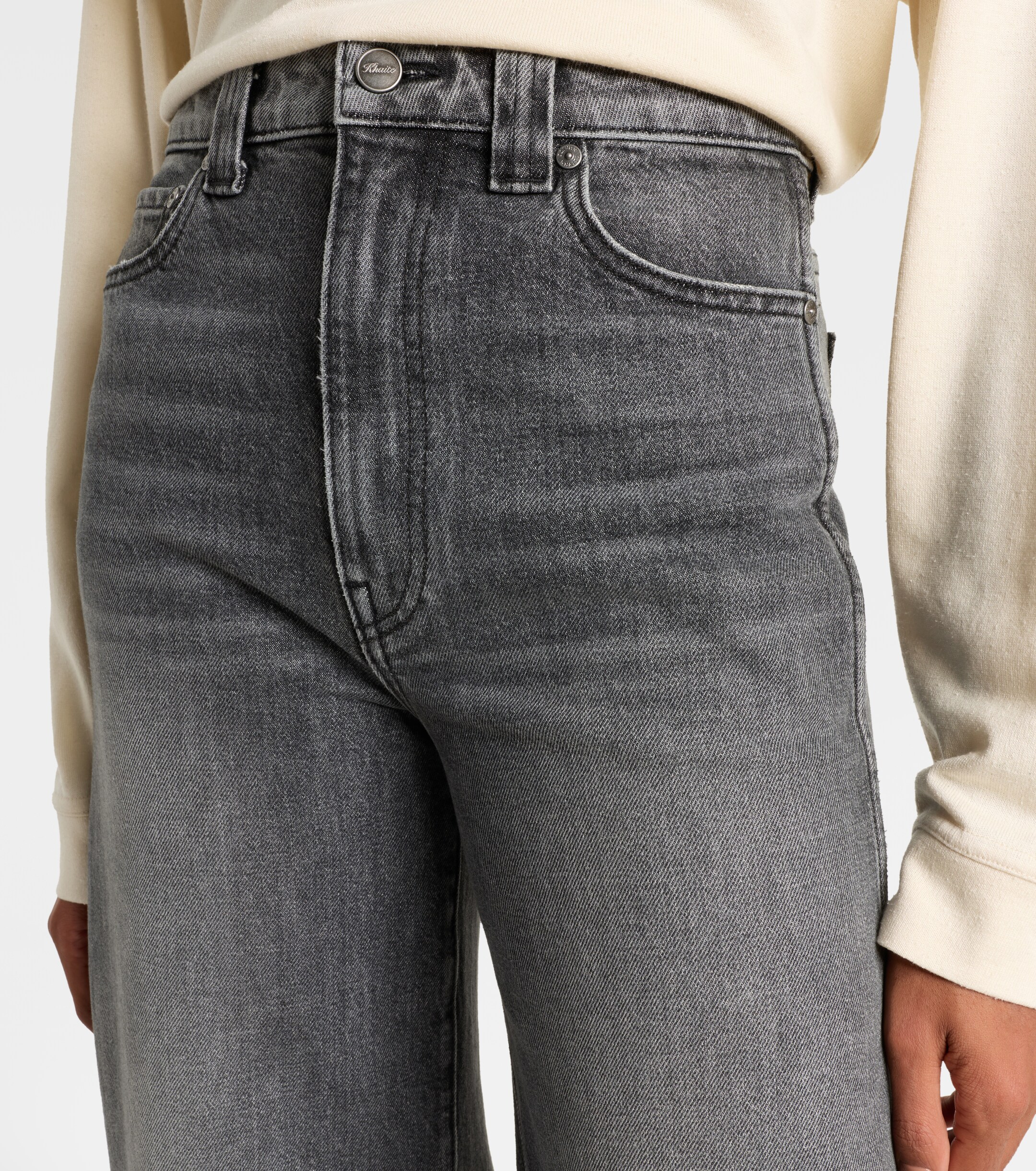 KHAITE Dane high-rise wide-leg jeans