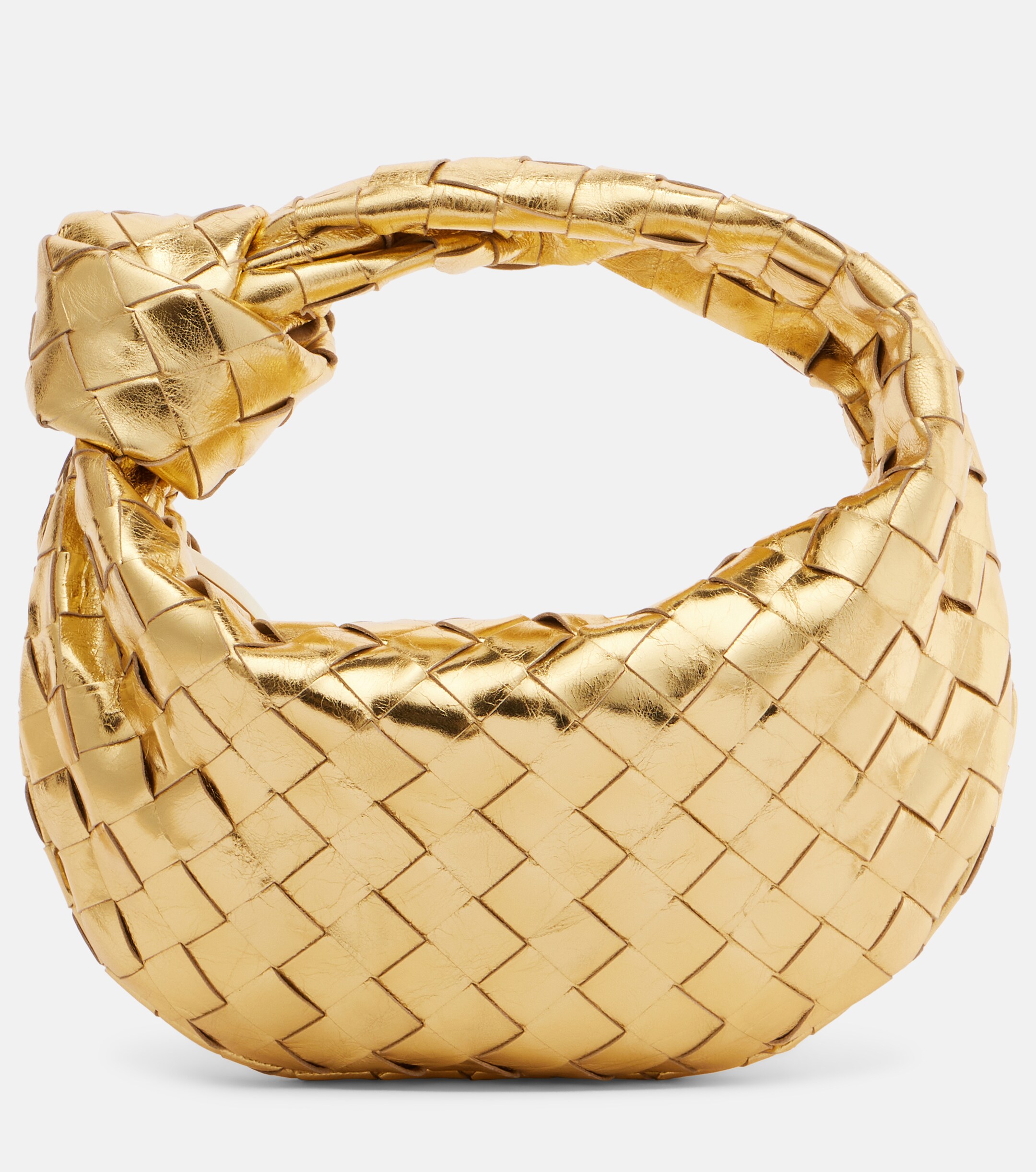 Bottega Veneta Jodie Intrecciato metallic leather tote bag
