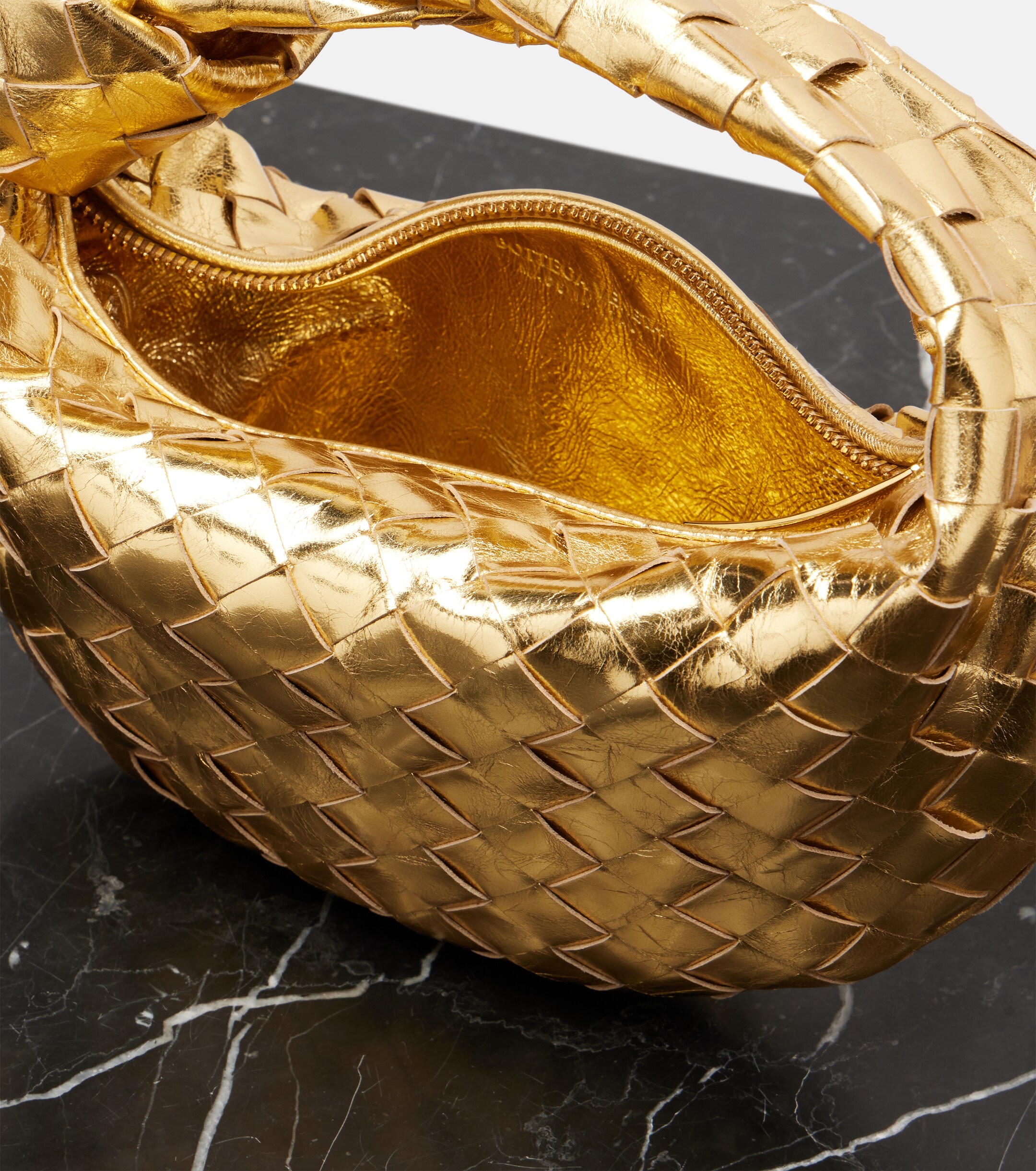 Bottega Veneta Jodie Intrecciato metallic leather tote bag