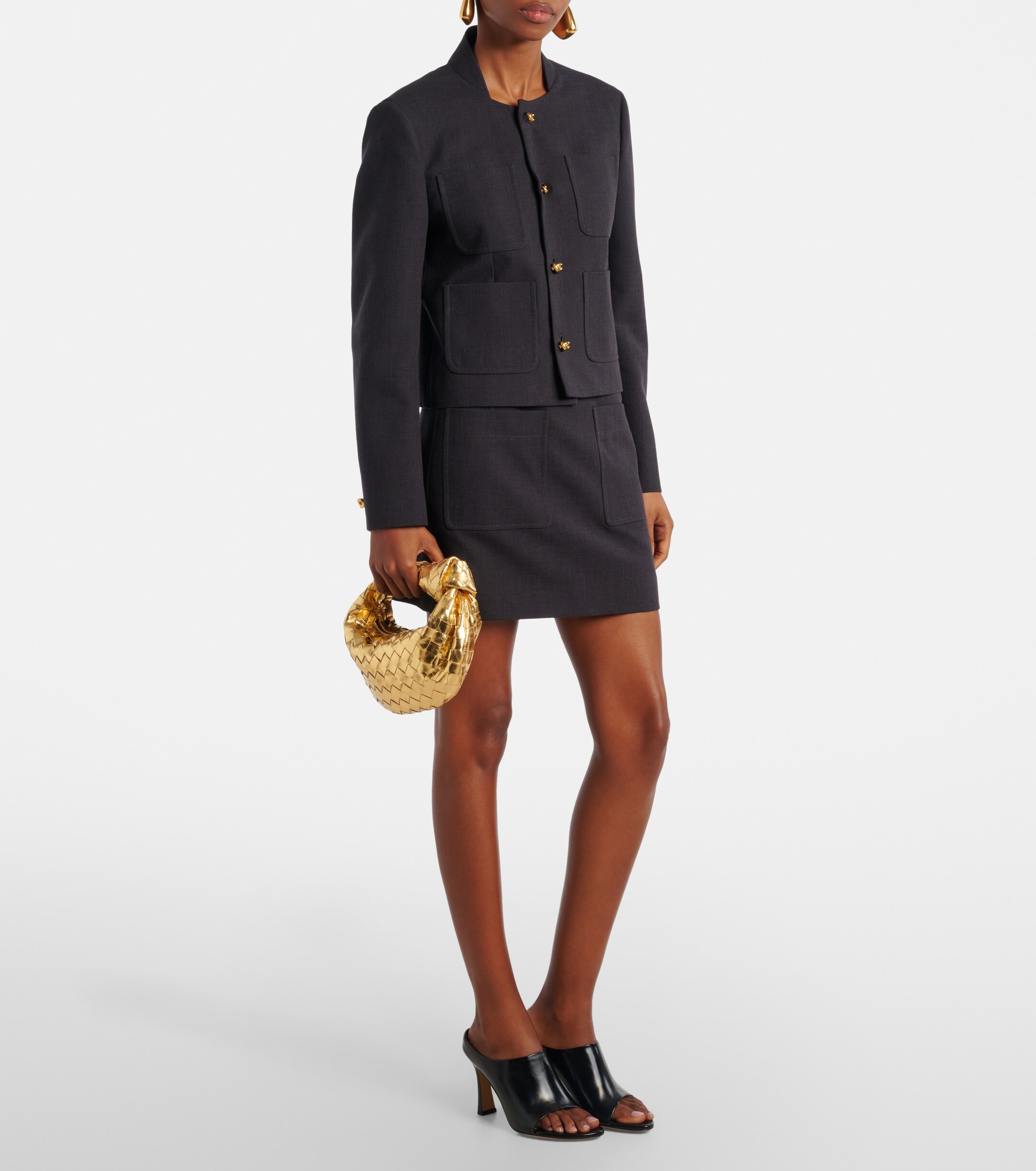 Bottega Veneta Jodie Intrecciato metallic leather tote bag