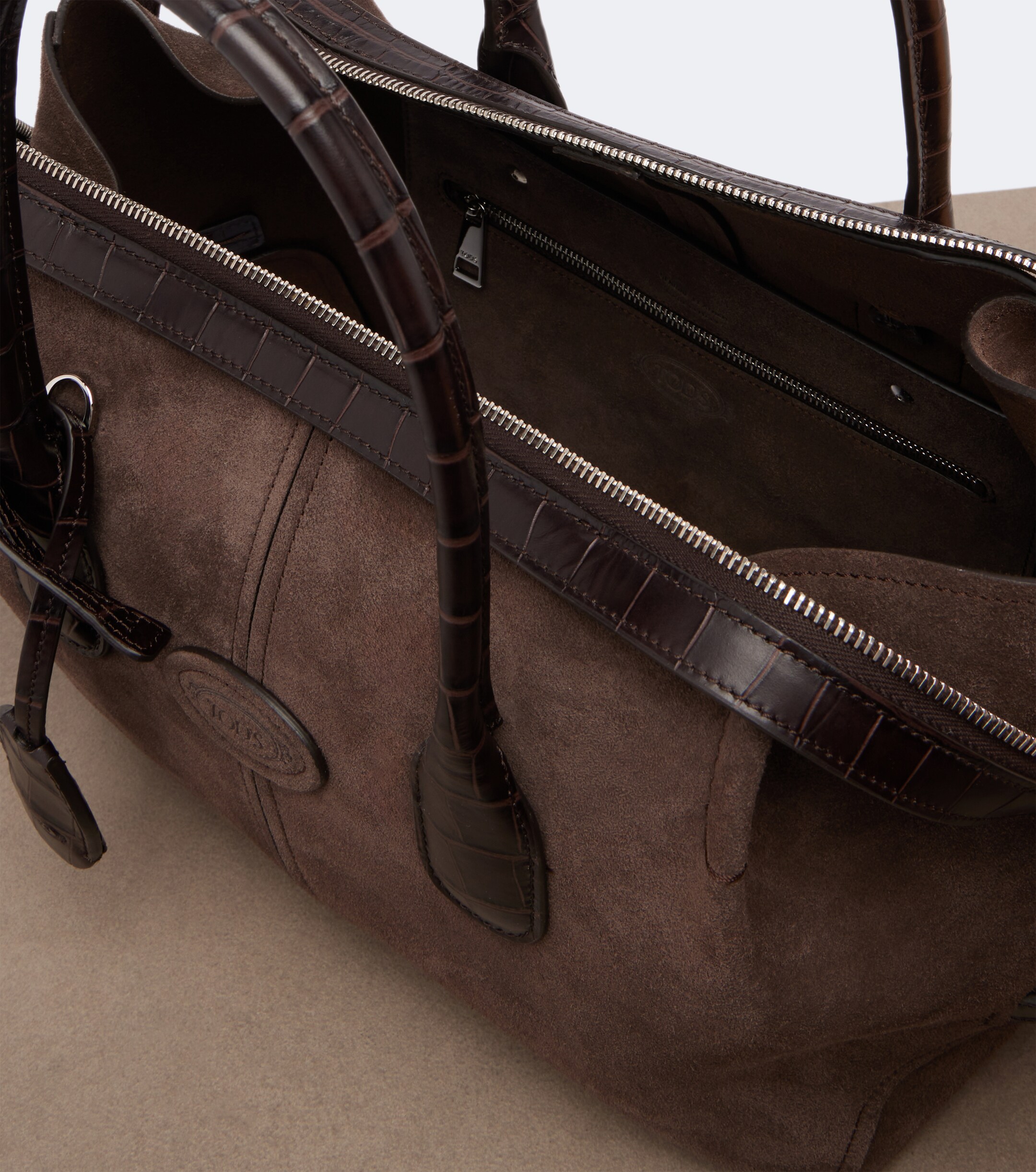 Tod's Bauletto Small suede top-handle bag