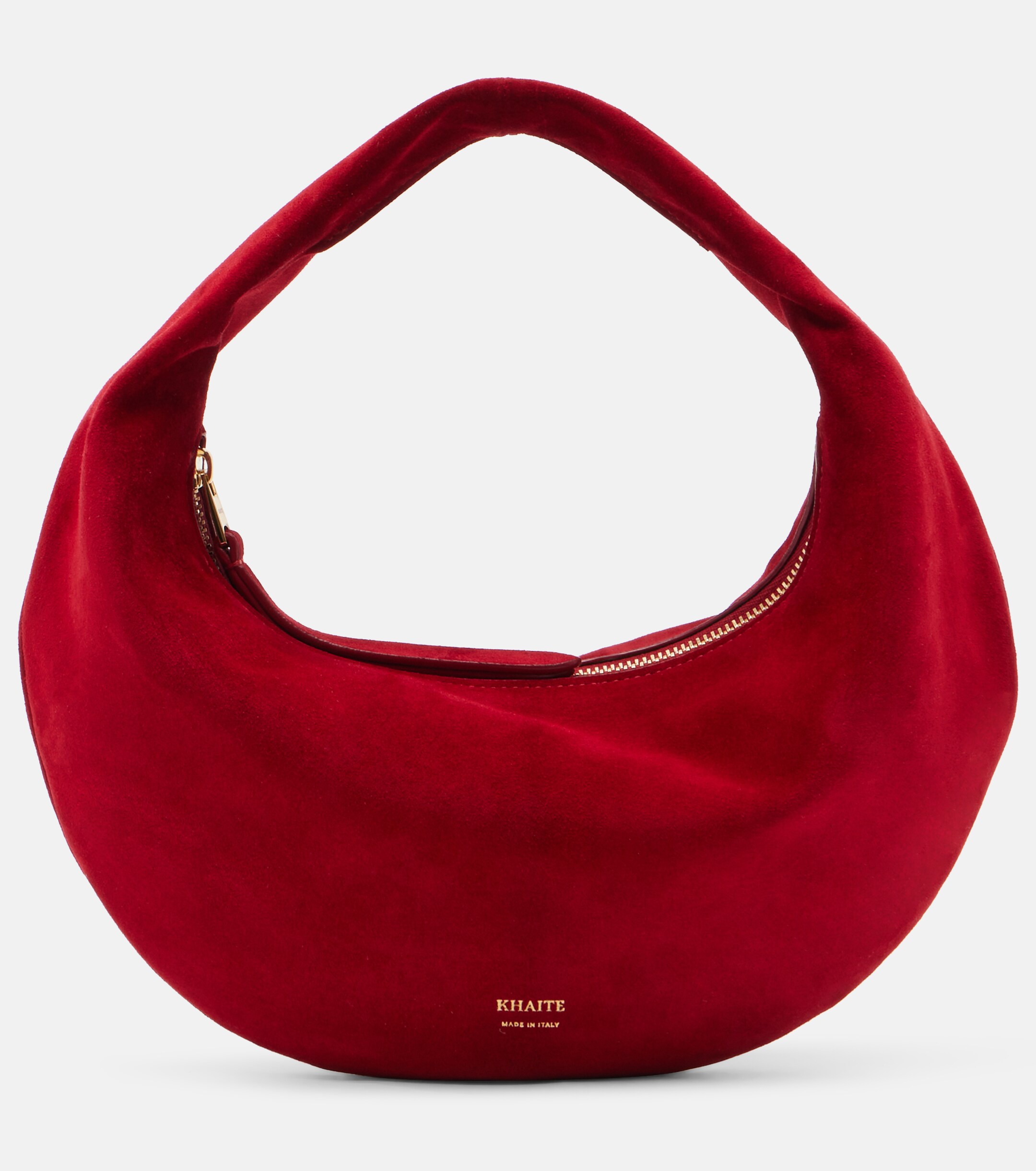 KHAITE Olivia Mini suede top-handle bag