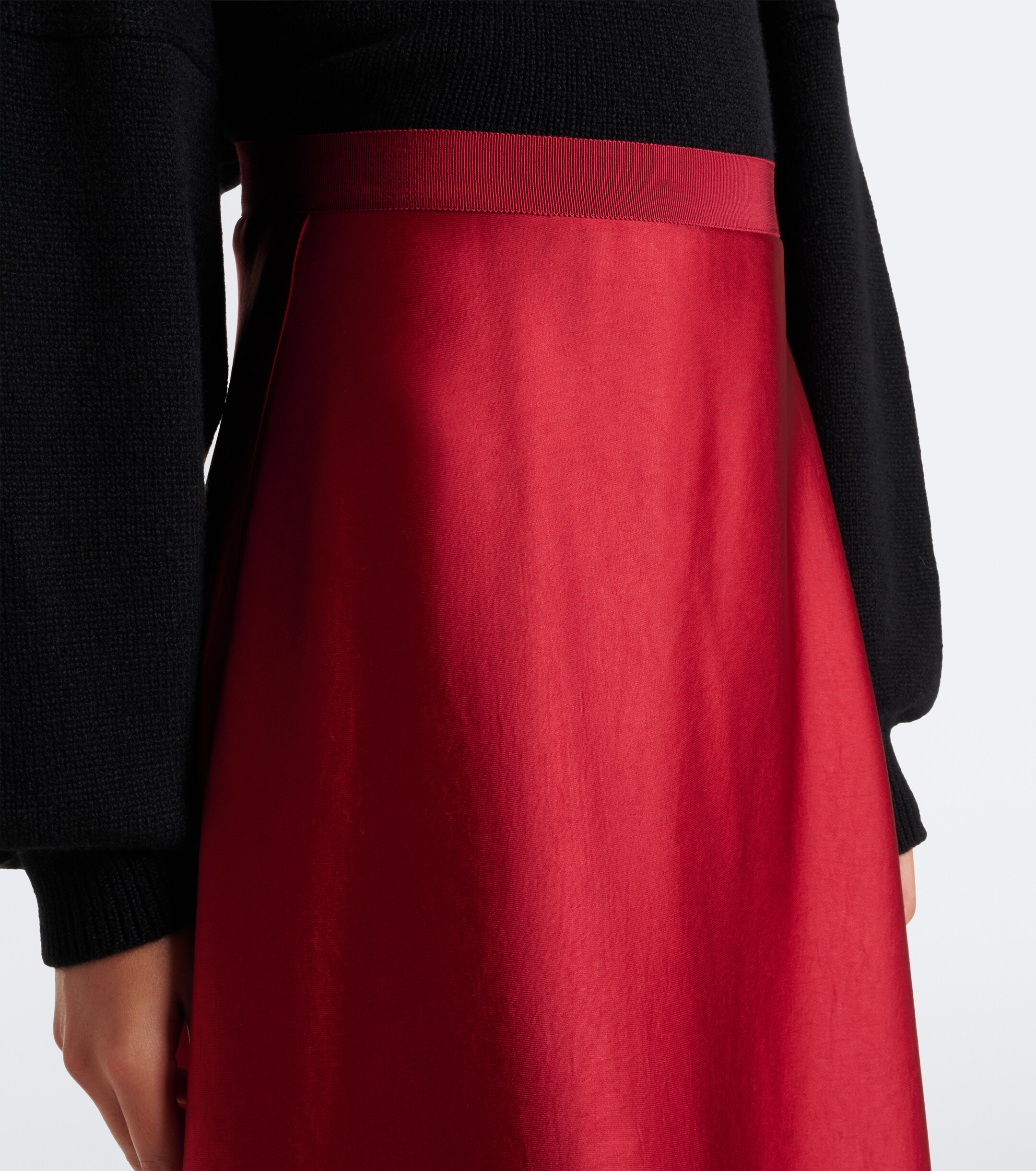Fforme Fforme Carina asymmetric satin maxi skirt