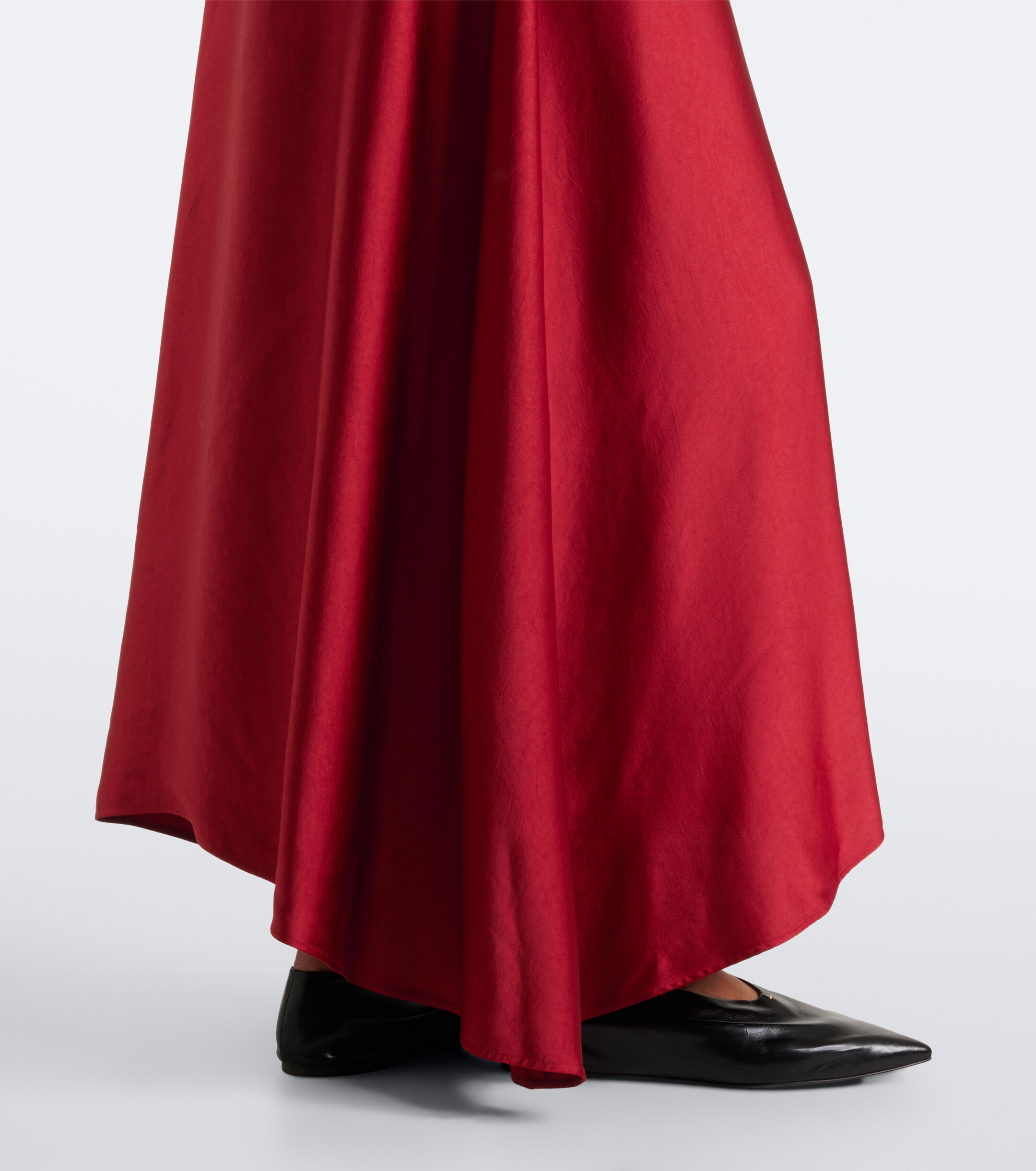 Fforme Fforme Carina asymmetric satin maxi skirt