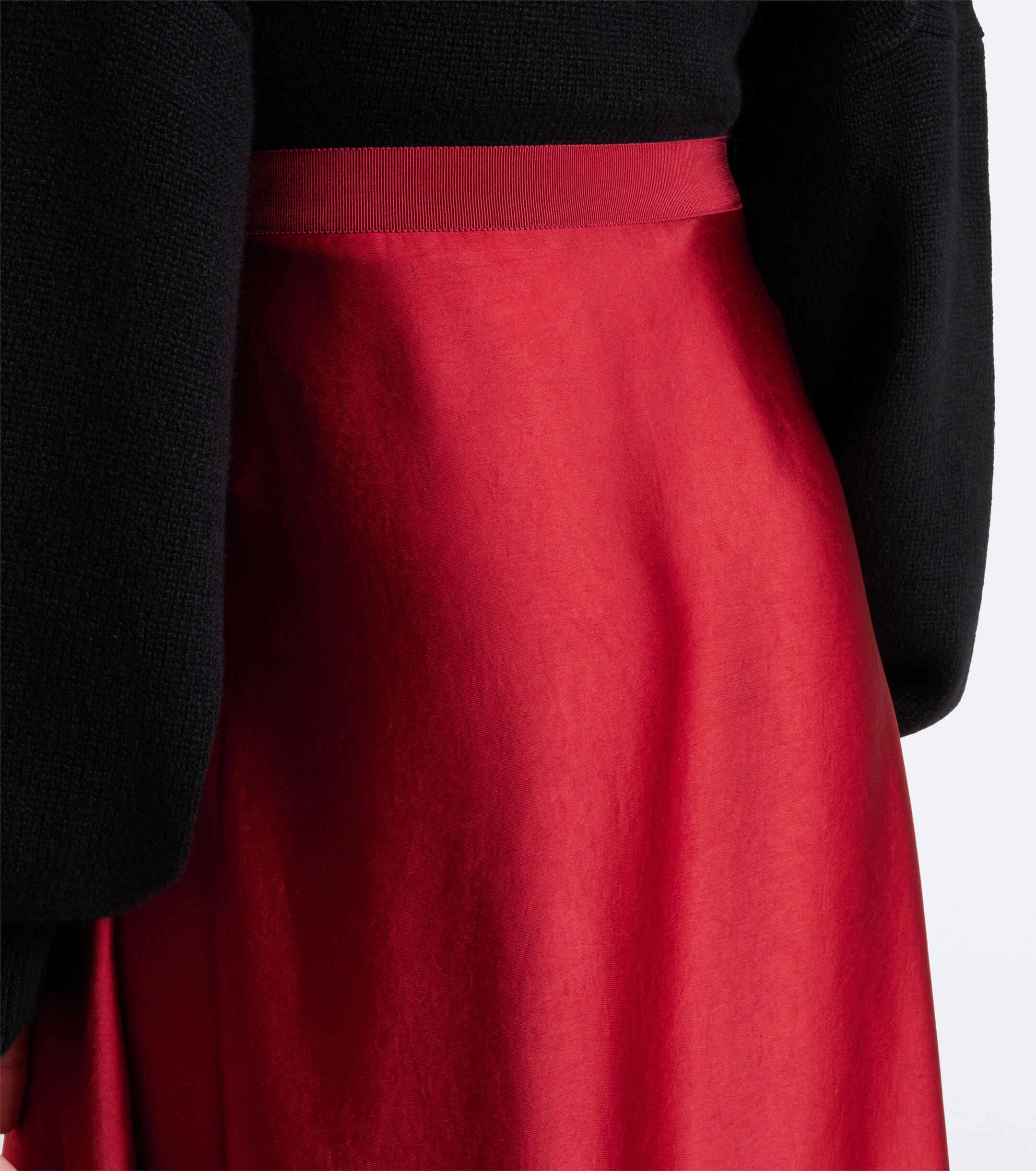 Fforme Fforme Carina asymmetric satin maxi skirt