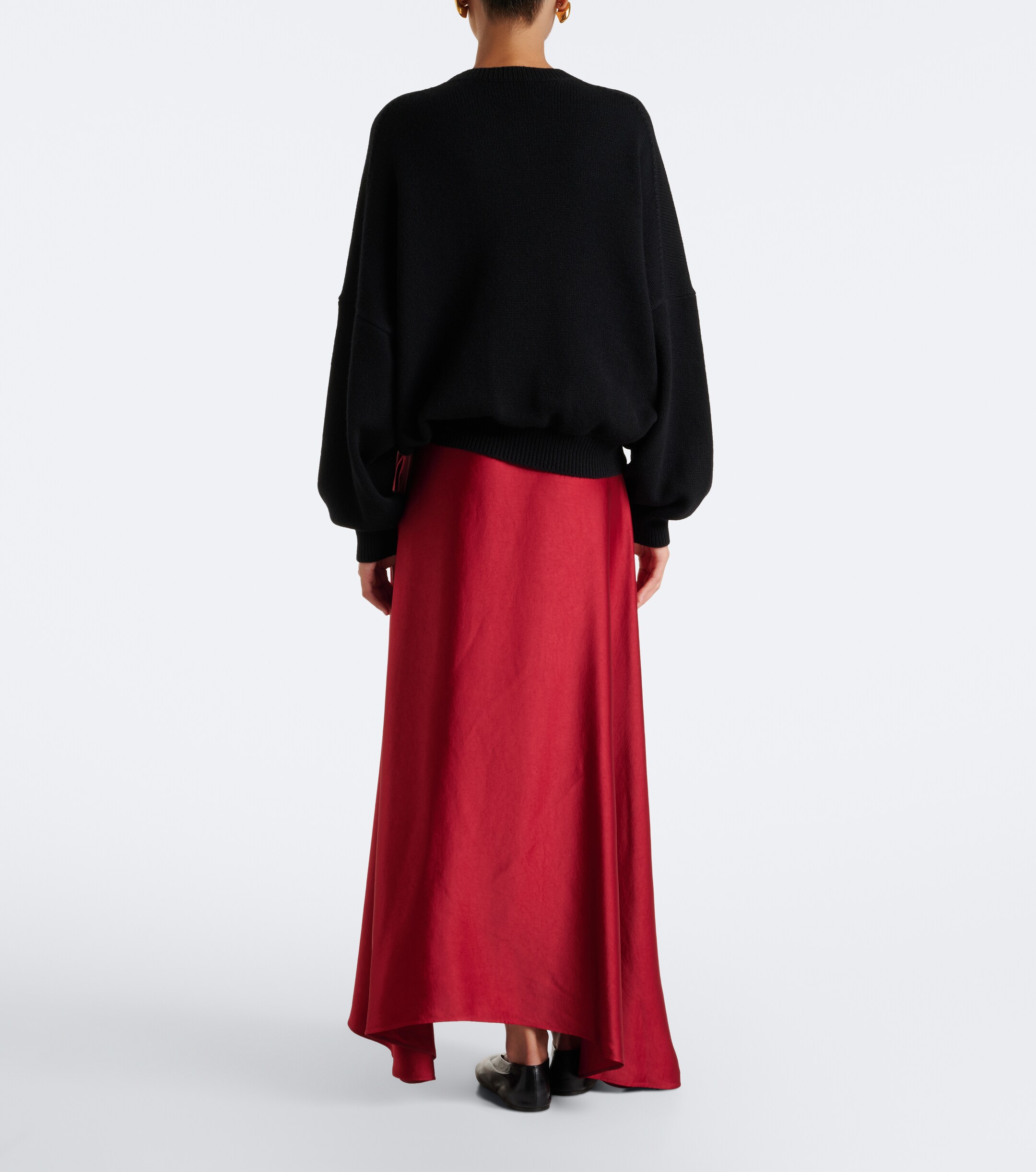 Fforme Fforme Carina asymmetric satin maxi skirt
