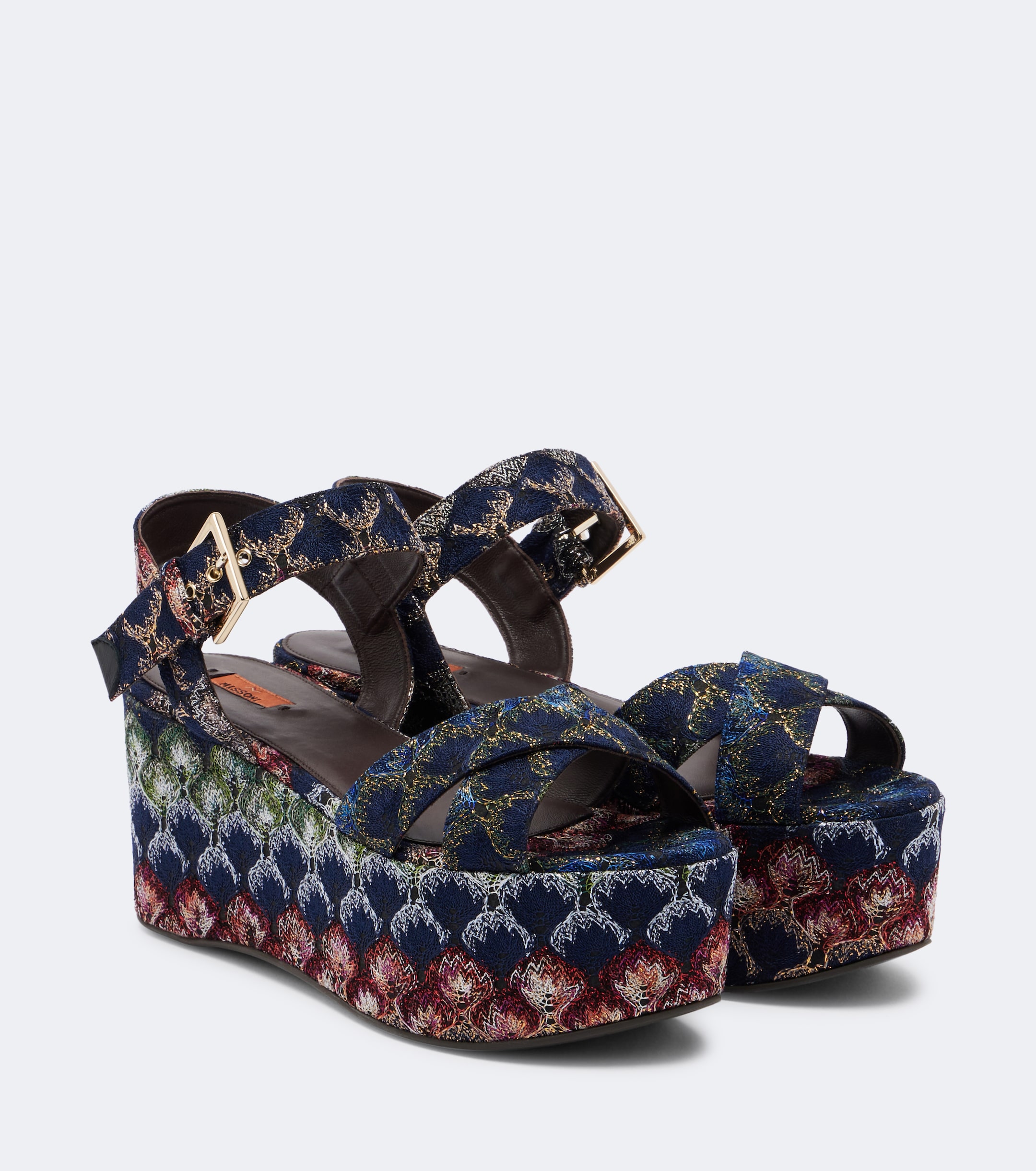 Missoni Missoni Julia lamé platform sandals
