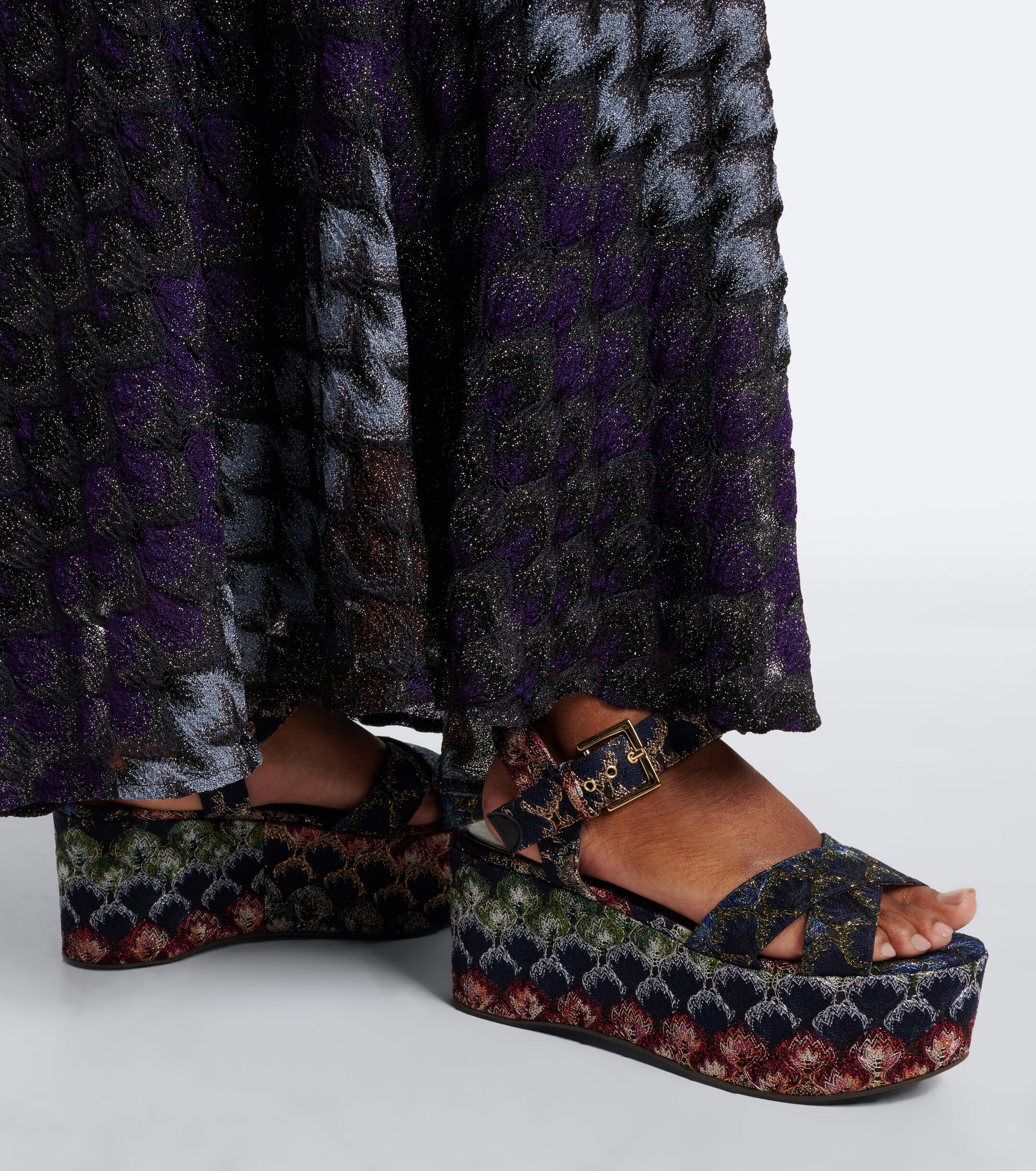 Missoni Missoni Julia lamé platform sandals