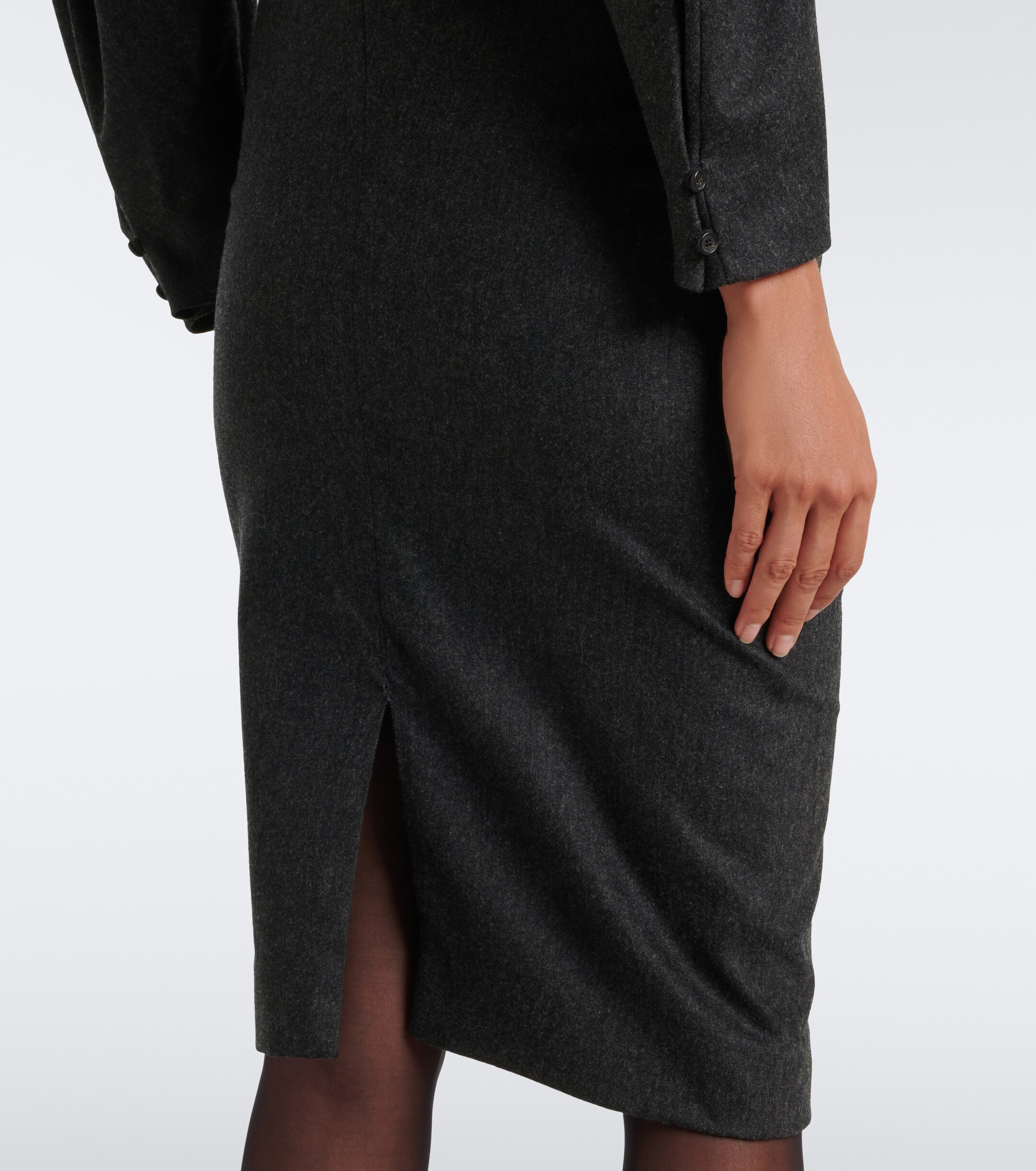KHAITE Khaite Harlin wool and cashmere midi dress