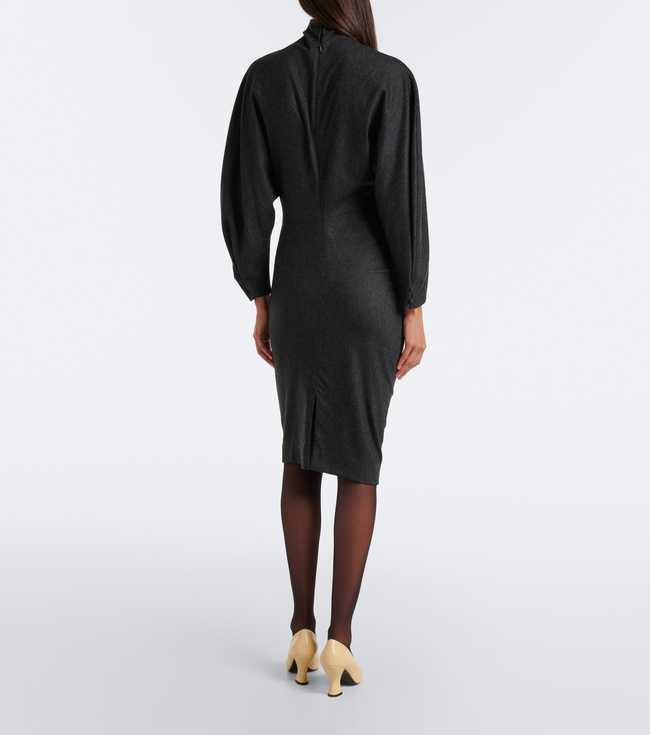 KHAITE Khaite Harlin wool and cashmere midi dress