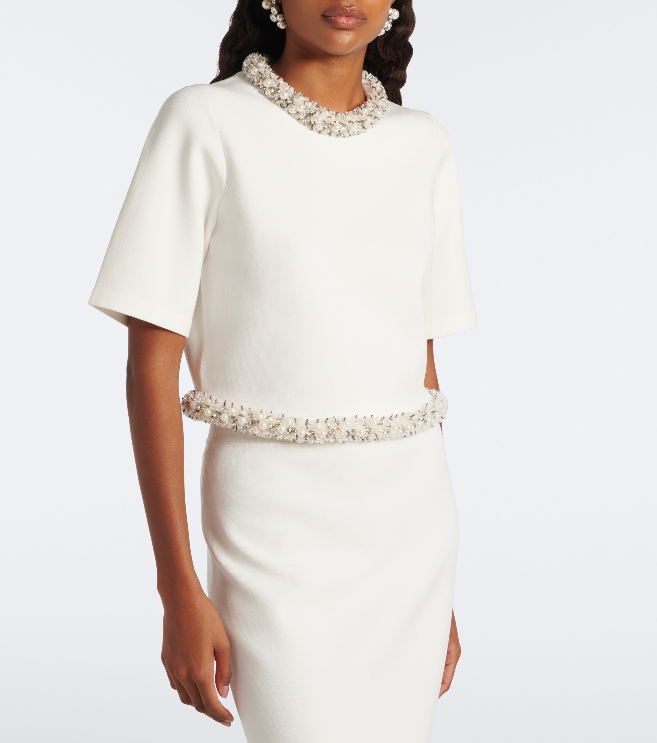 SIMKHAI Simkhai Ozelle embellished crop top